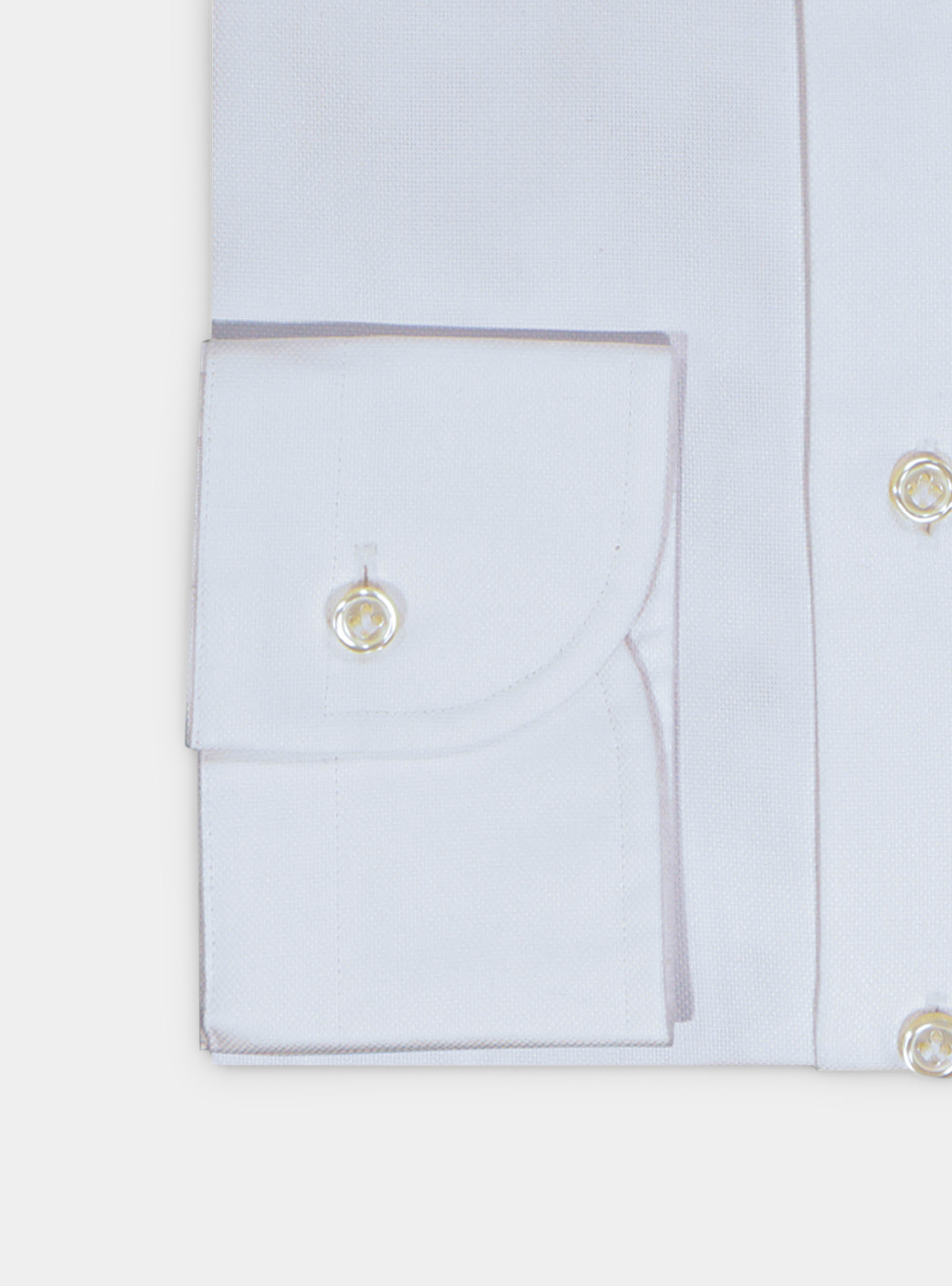 Camicia comfort fit classica in cotone operato, BIANCO