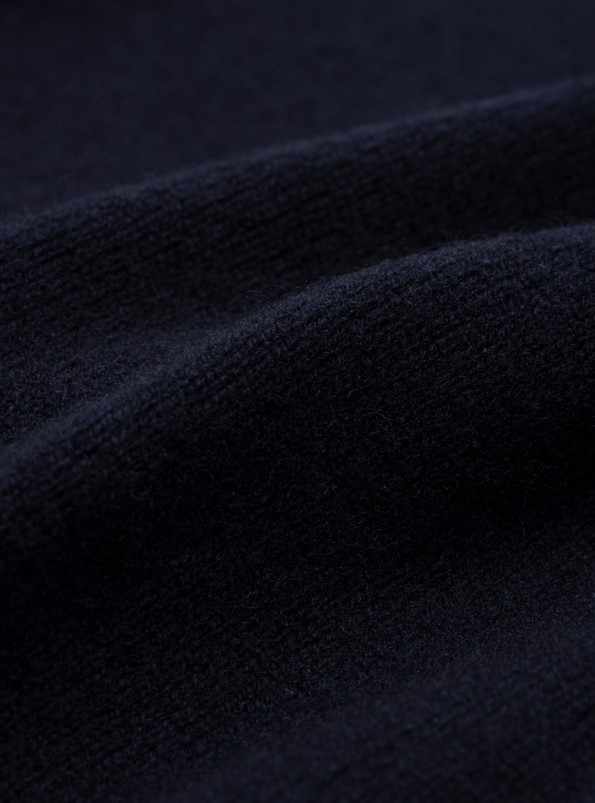 Pull à col ras du cou en lambswool et cachemire, BLEU MARINE