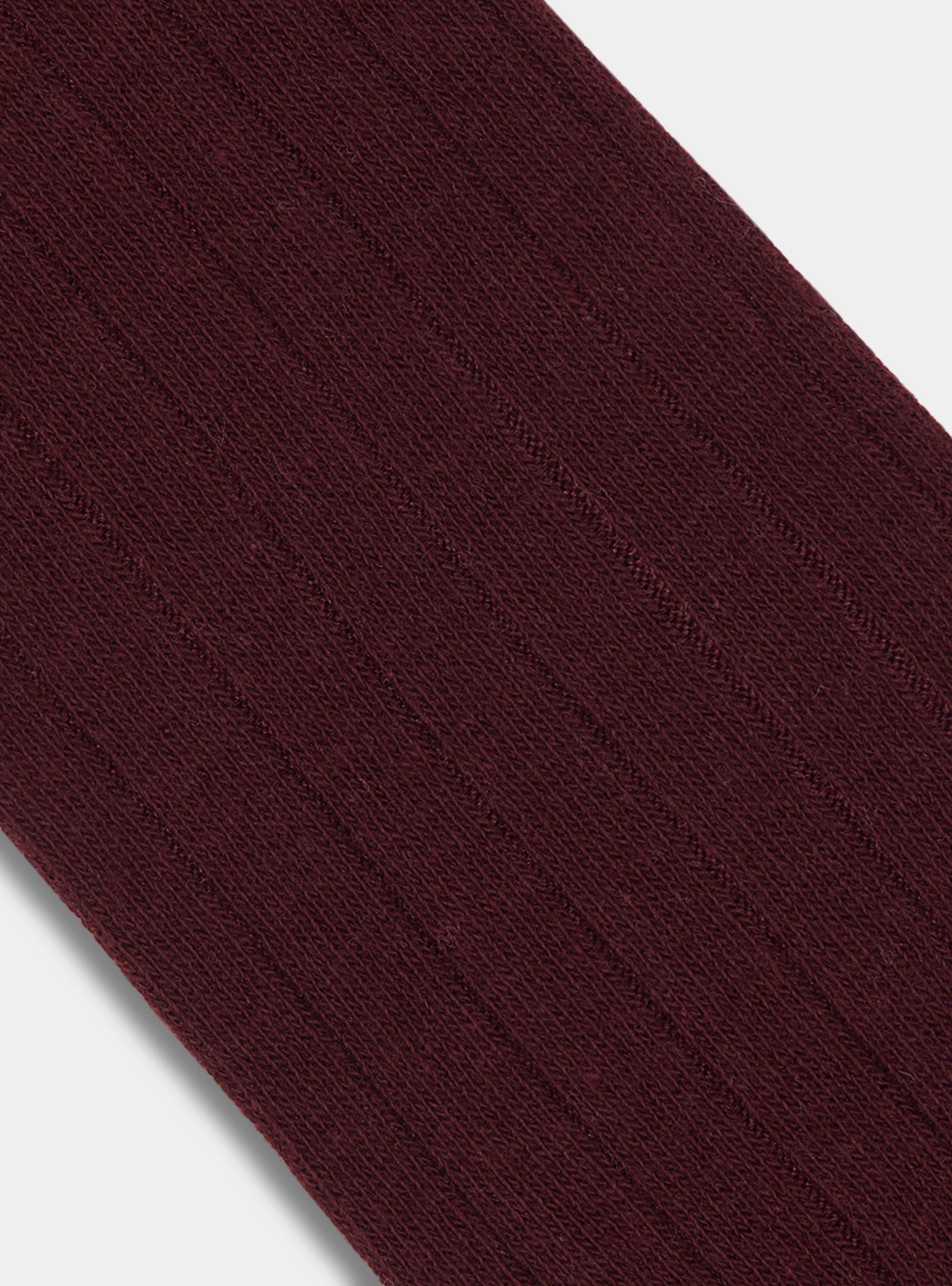 Ribbed socks with embroidery, BORDEAUX