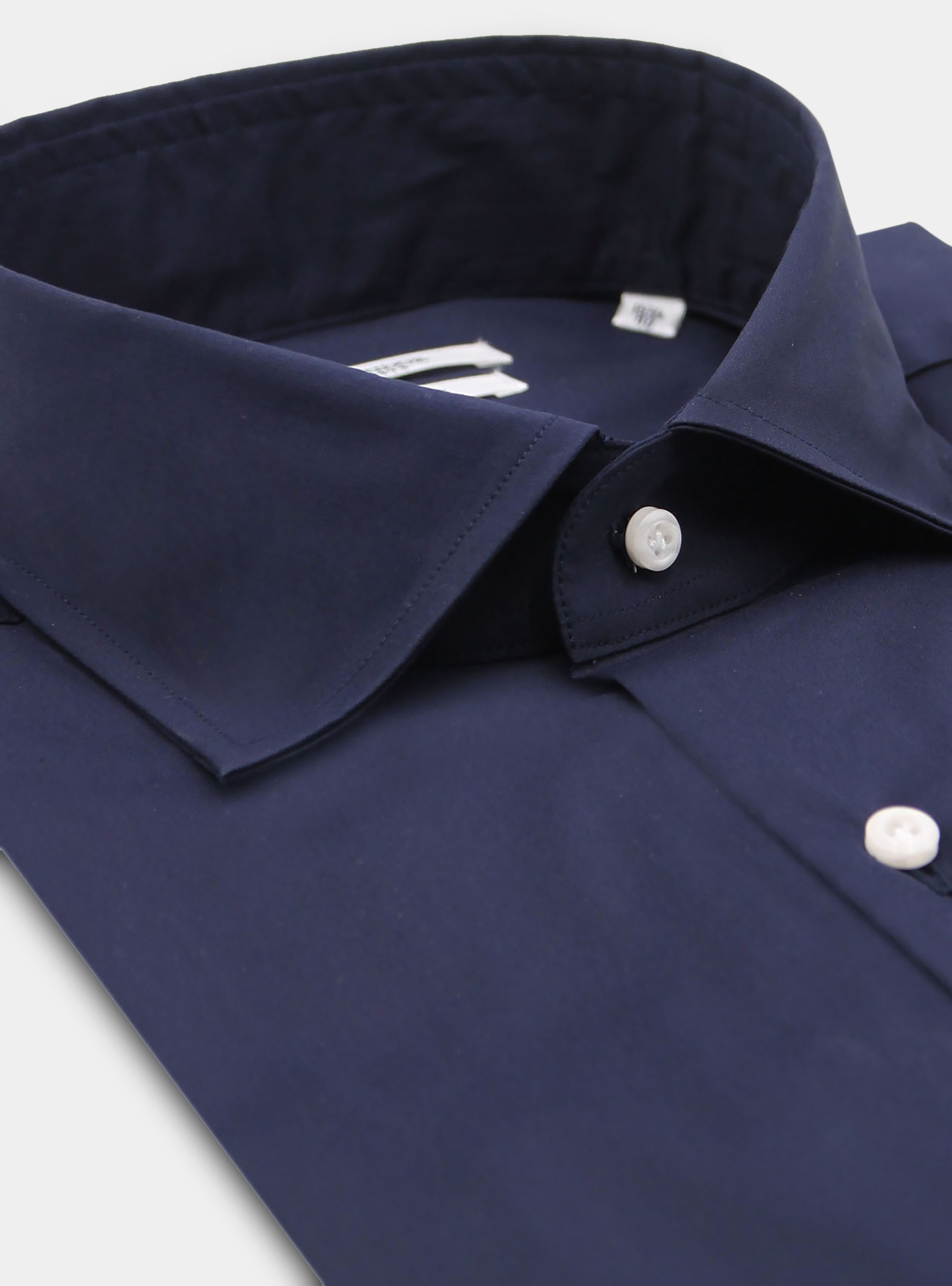 Stretch cotton shirt, NAVY BLUE