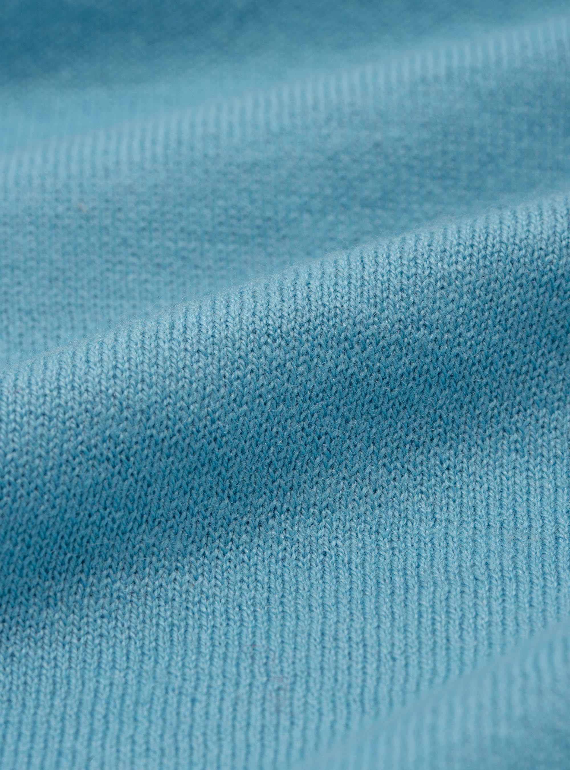 Maglia girocollo in cotone seta e cashmere, AZZURRO