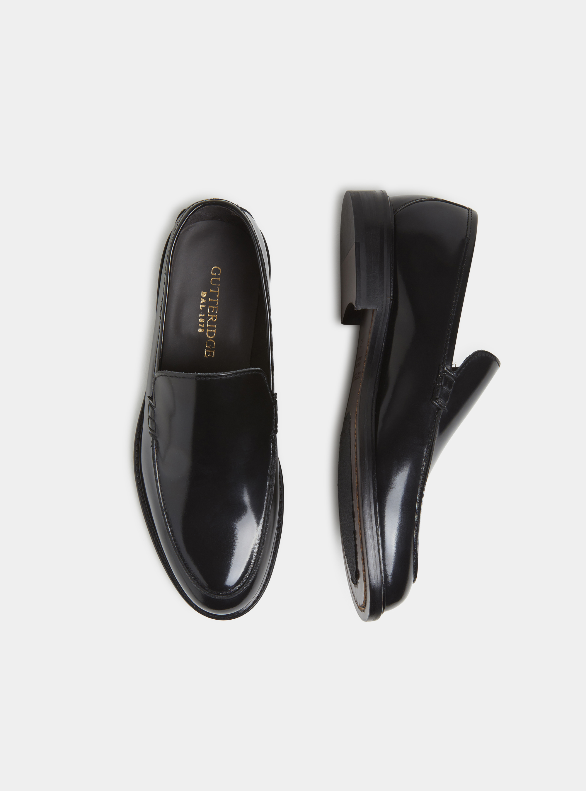 Mocassini in pelle abrasivata, NERO