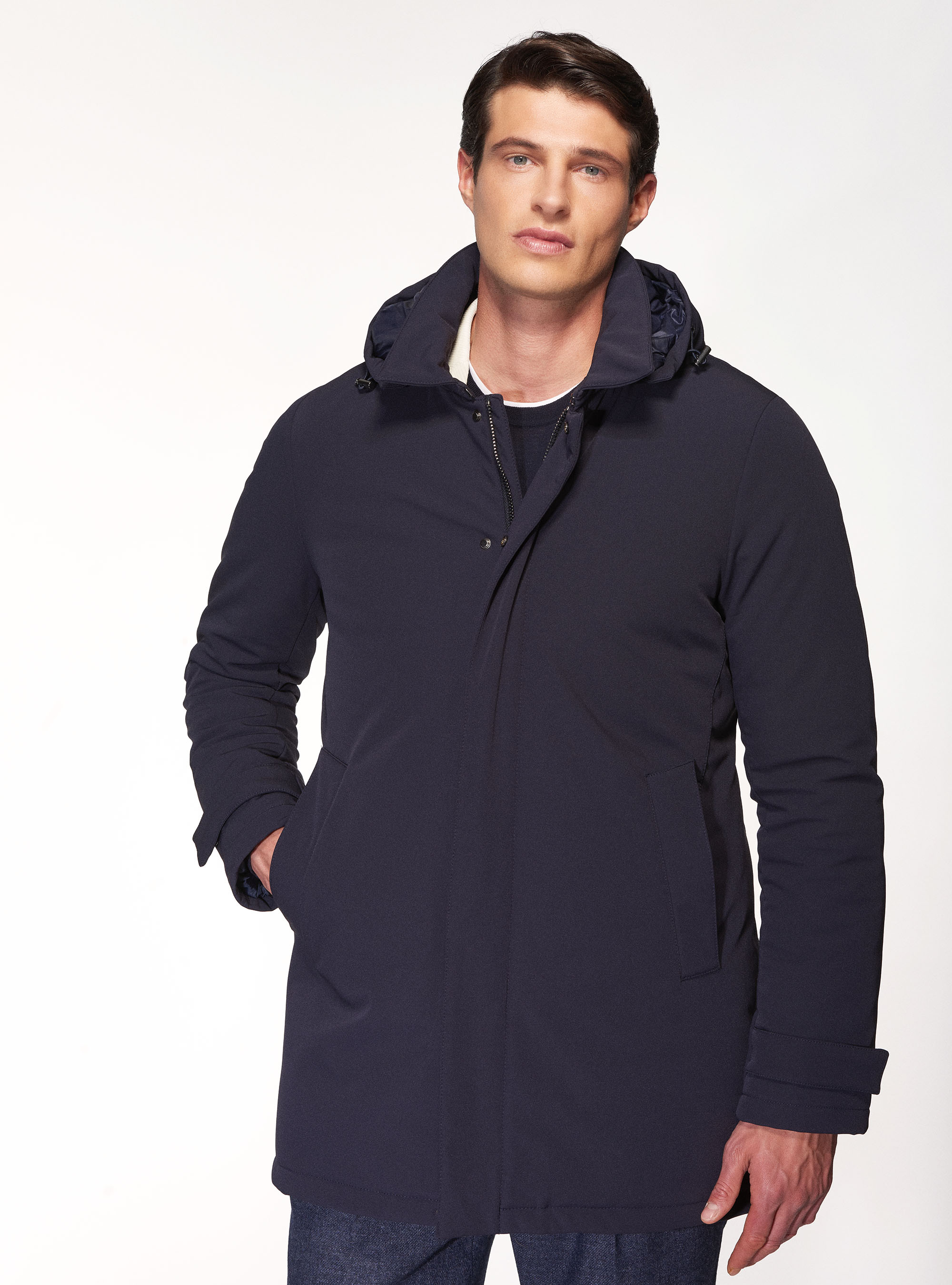 Technical jacket with Primaloft padding, NAVY BLUE