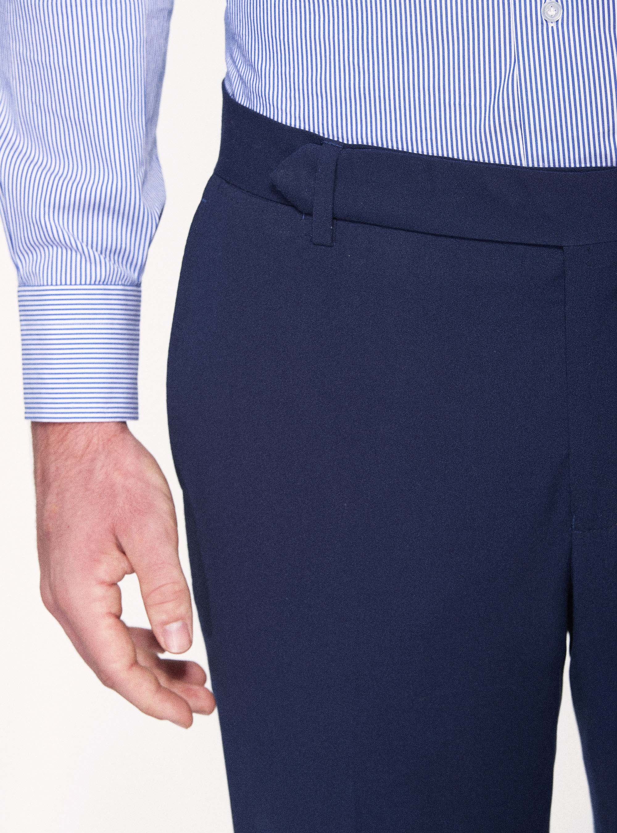 Pantaloni per abito slim fit, BLU NAVY