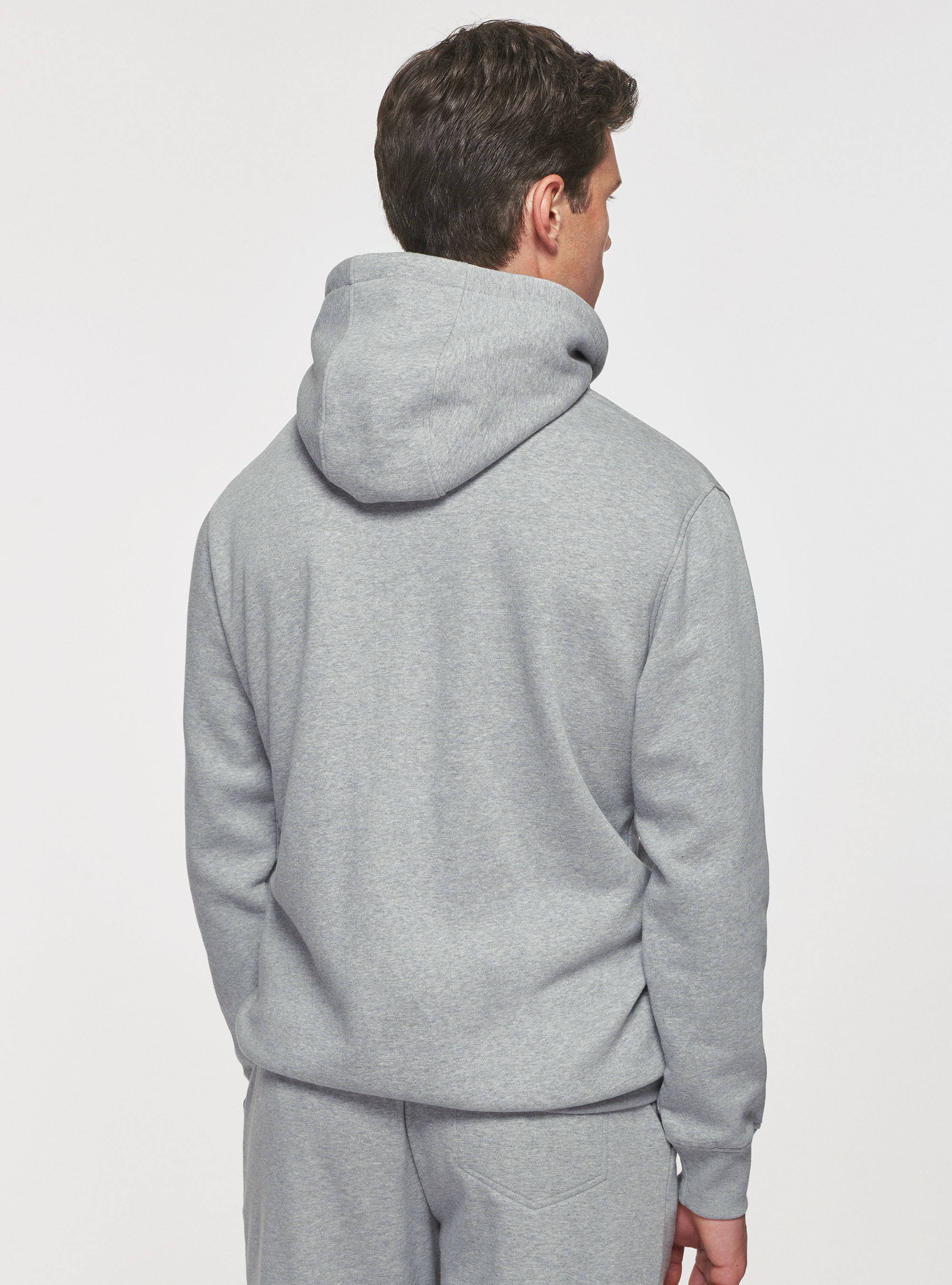 Felpa con cappuccio, GRIGIO CHIARO MELANGE