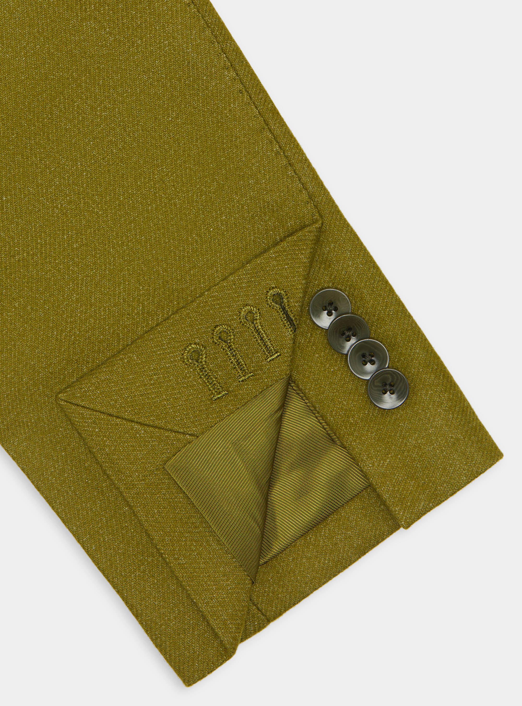Giacca petto a lancia in flanella Duemilagori, OLIVA