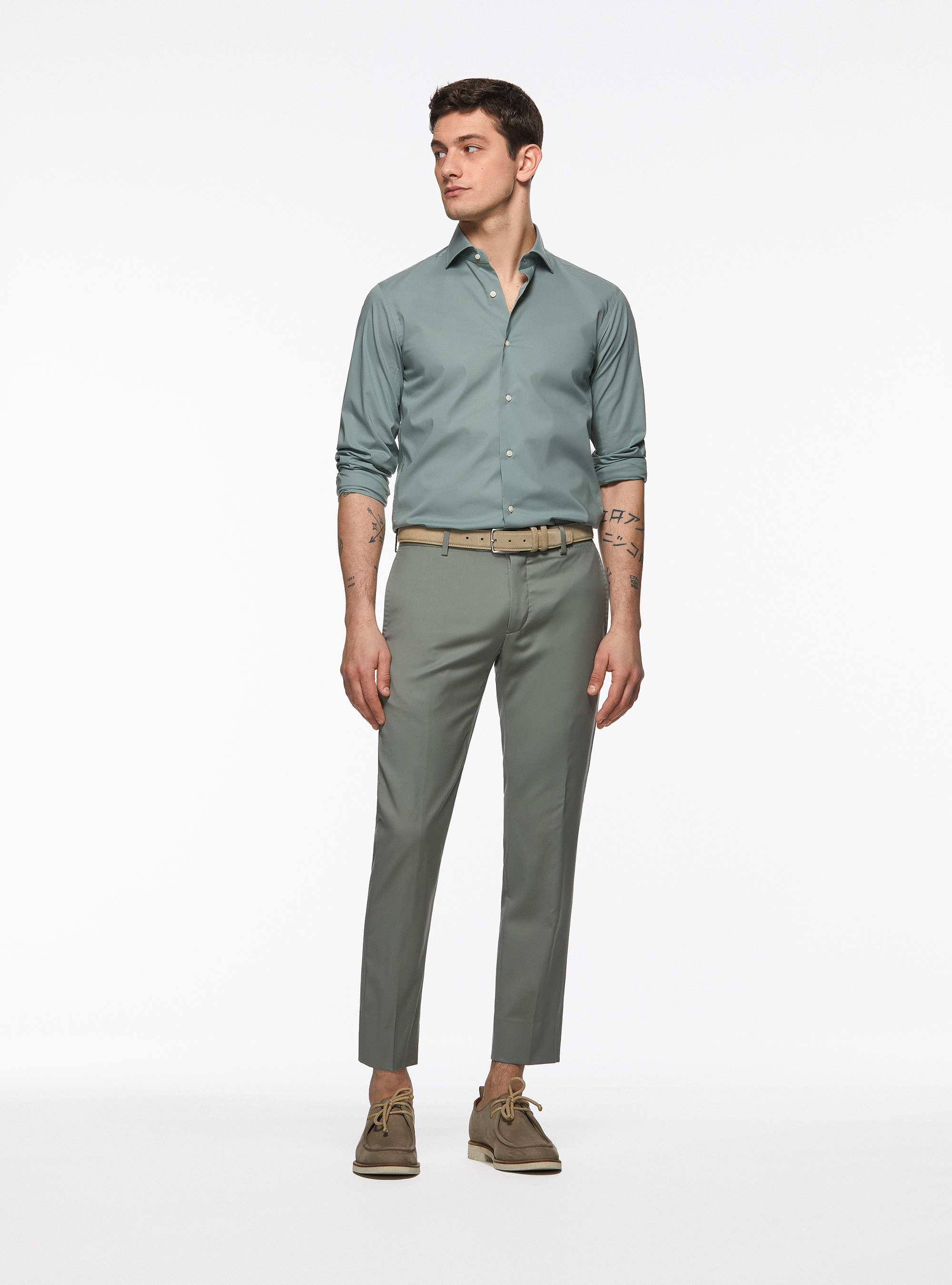 Camisa de popelina elástica, GIADA 0697C