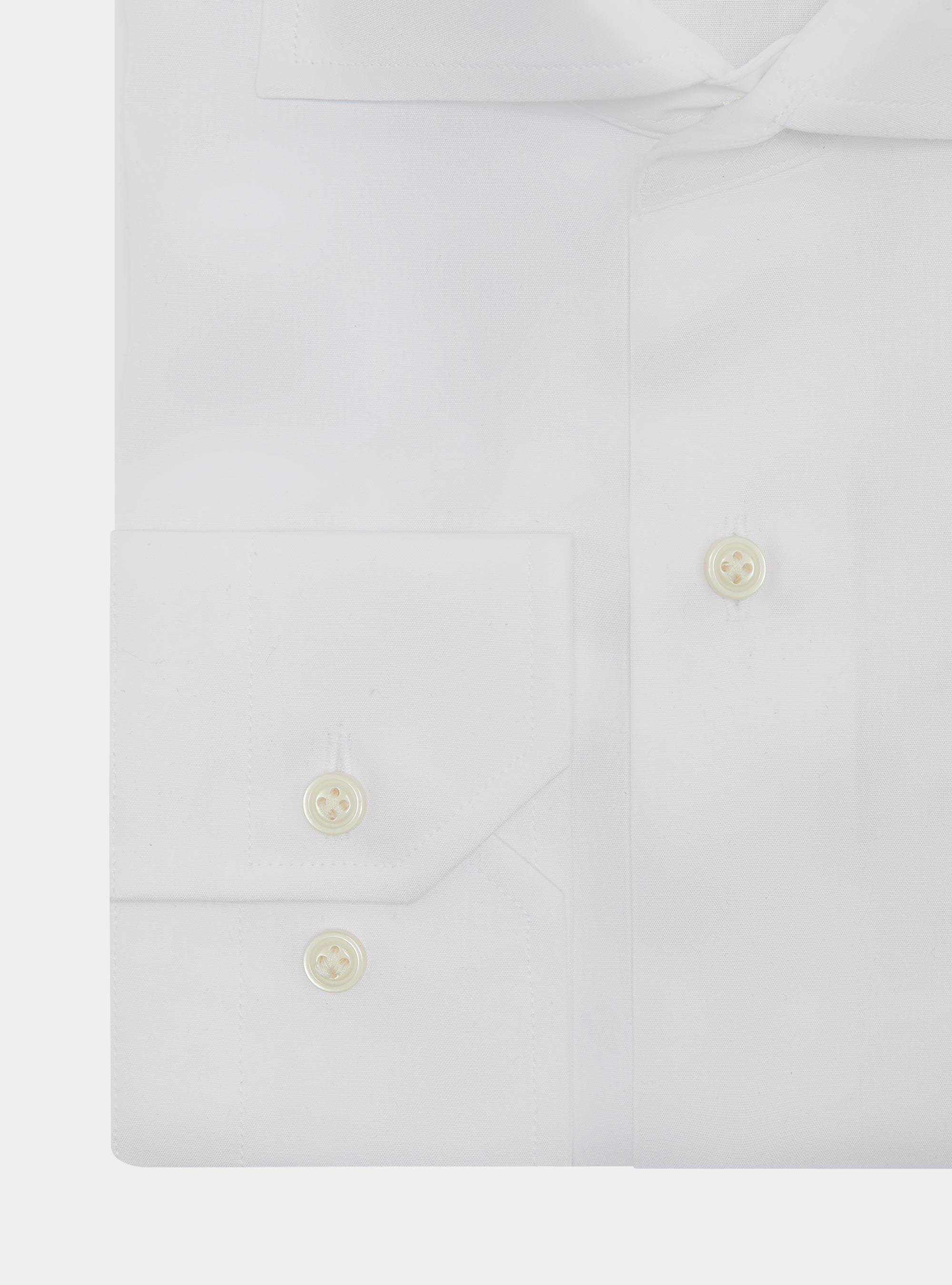 Camicia in fil a fil di cotone, BIANCO