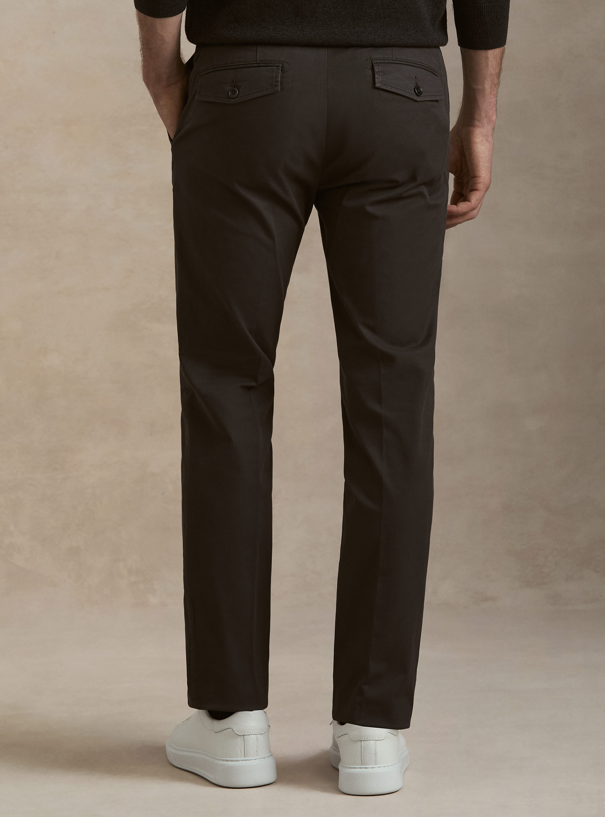 Slack slim fit in twill stretch, ASFALTO 0112C