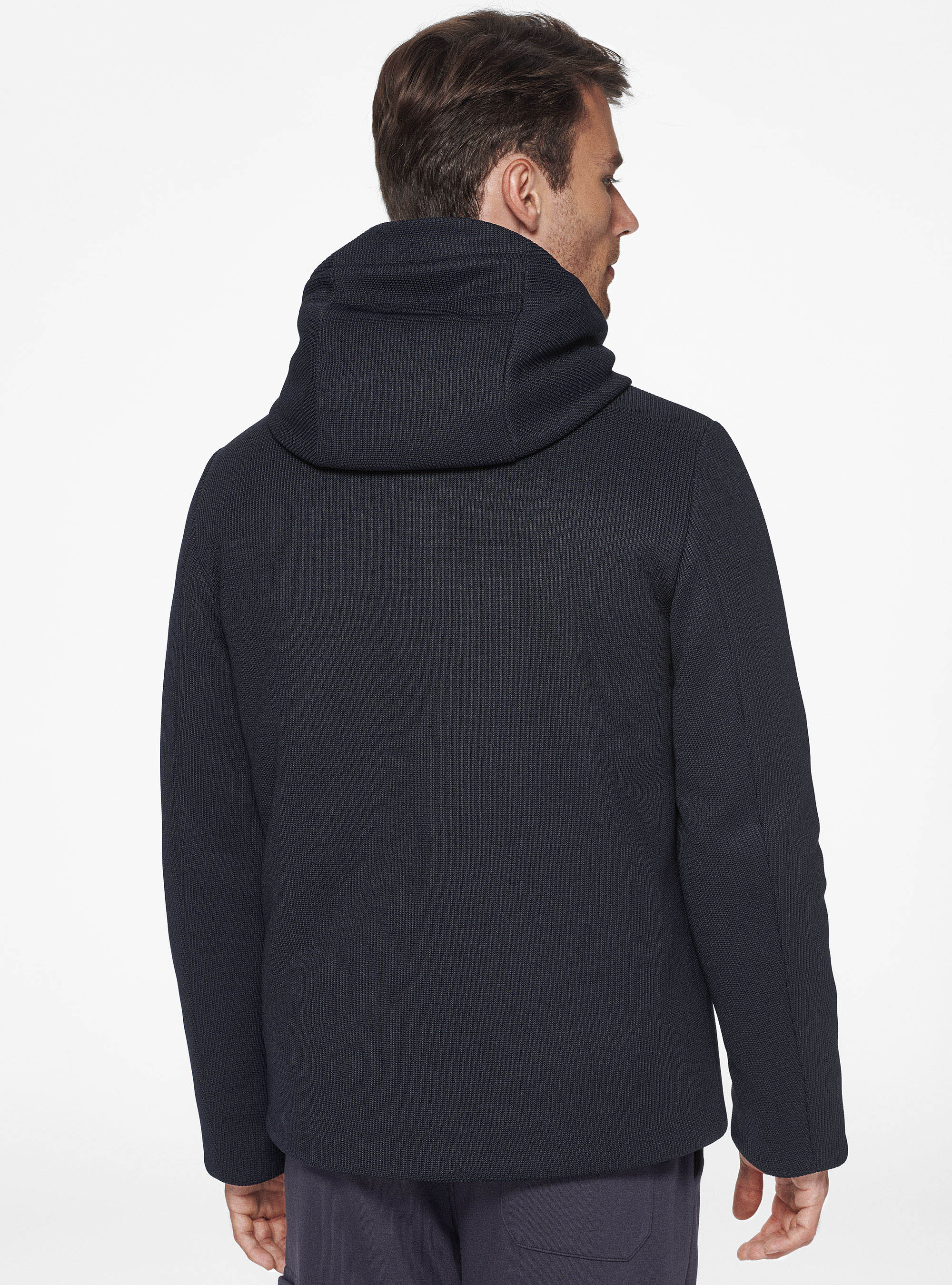 Padded jacket with hood, NAVY BLUE