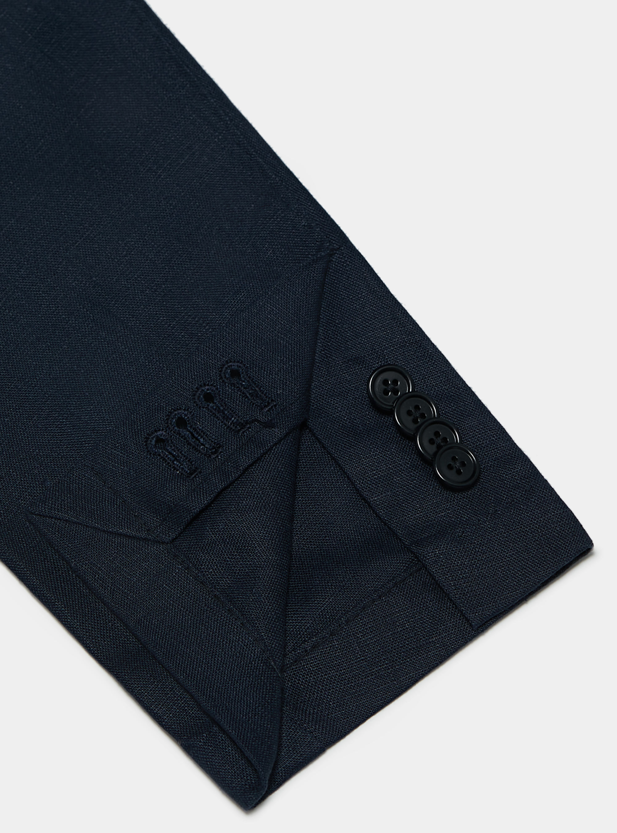 Pure linen blazer, NAVY BLUE