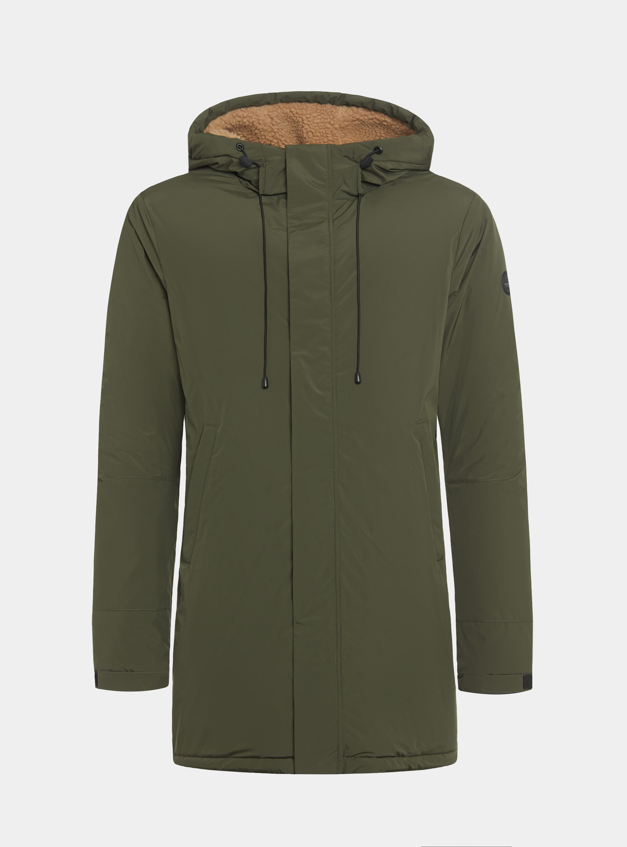 Parka tecnico con pelliccia sintetica, MILITARE 0609C