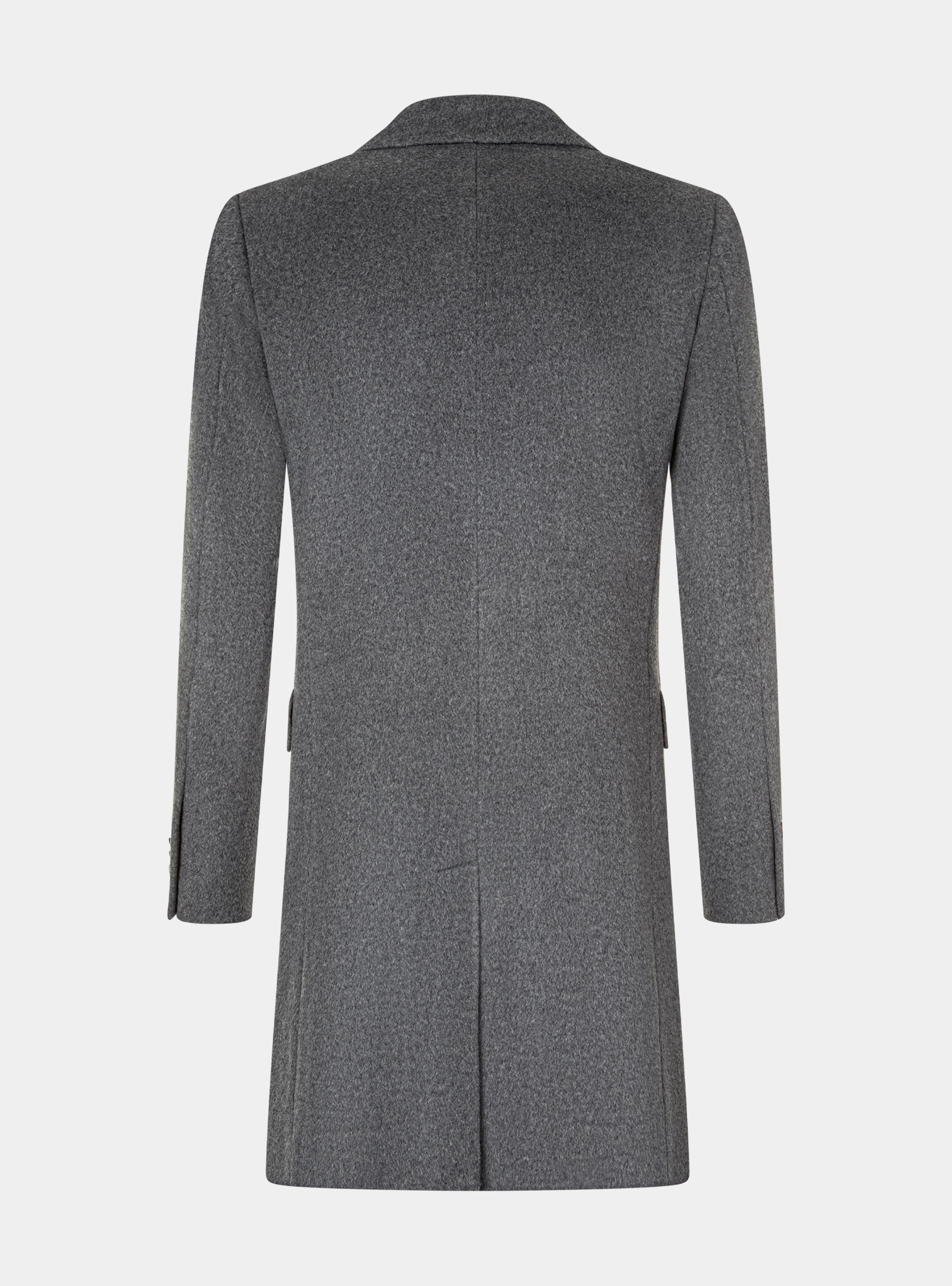 Cappotto monopetto in lana e cashmere, ASFALTO