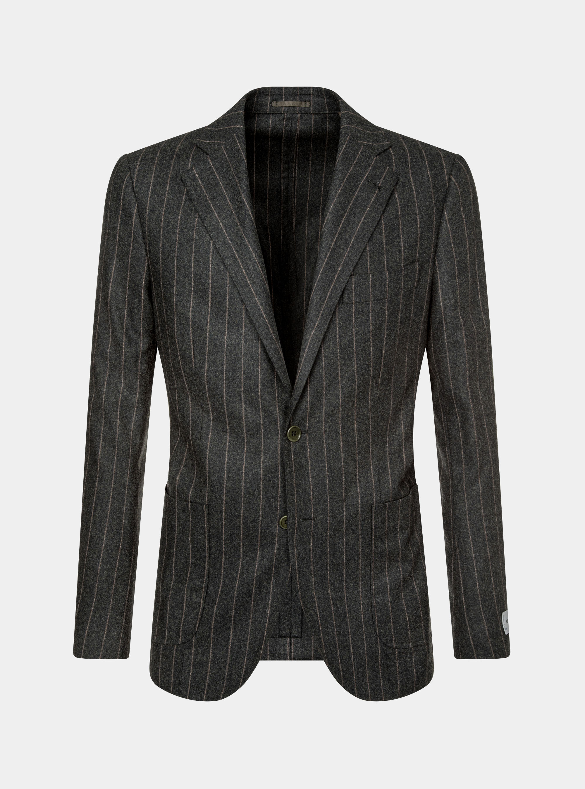 Giacca gessata in lana Reda, VERDE