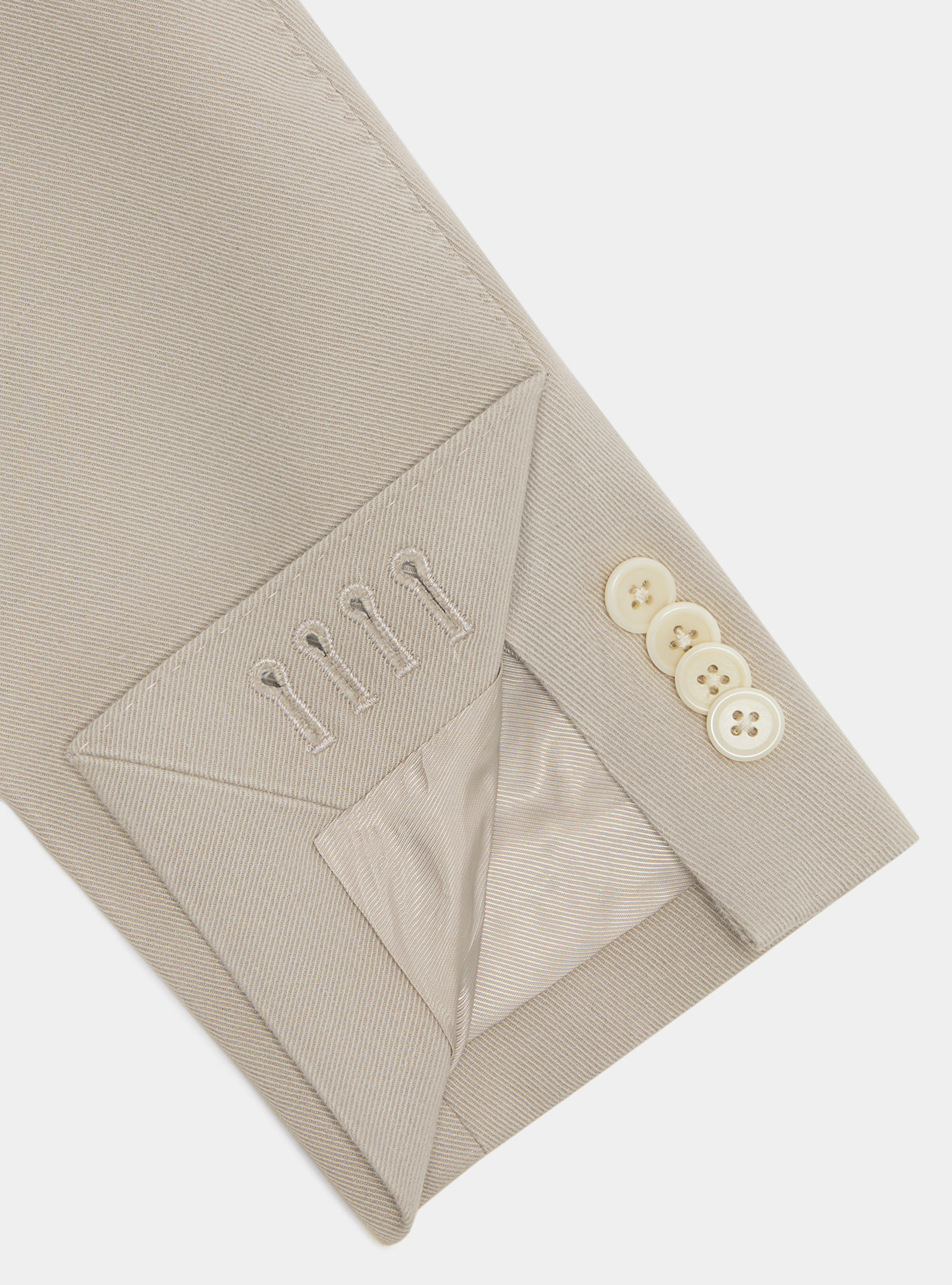 Giacca doppiopetto in cotone cashmere, ECRU