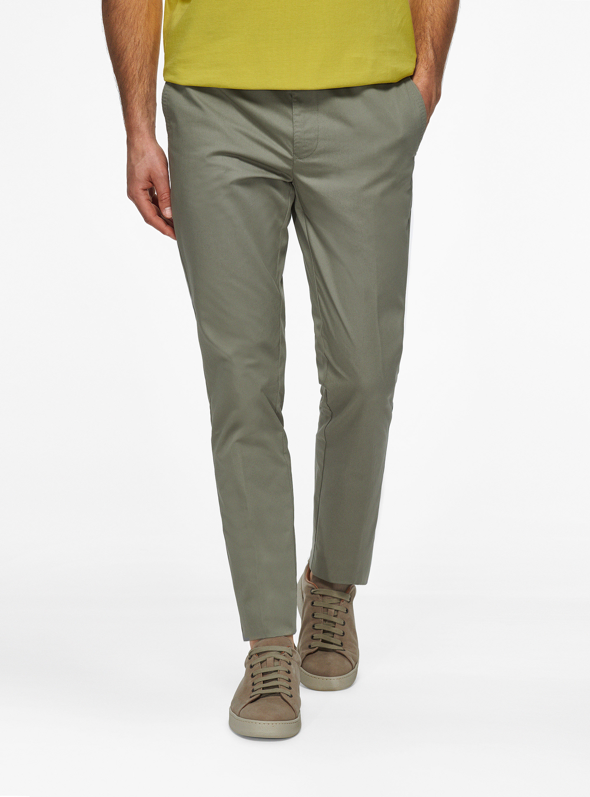 Gutteridge - Lightweight twill slim trousers, Unisex, Salvia 0602c, Size: 44