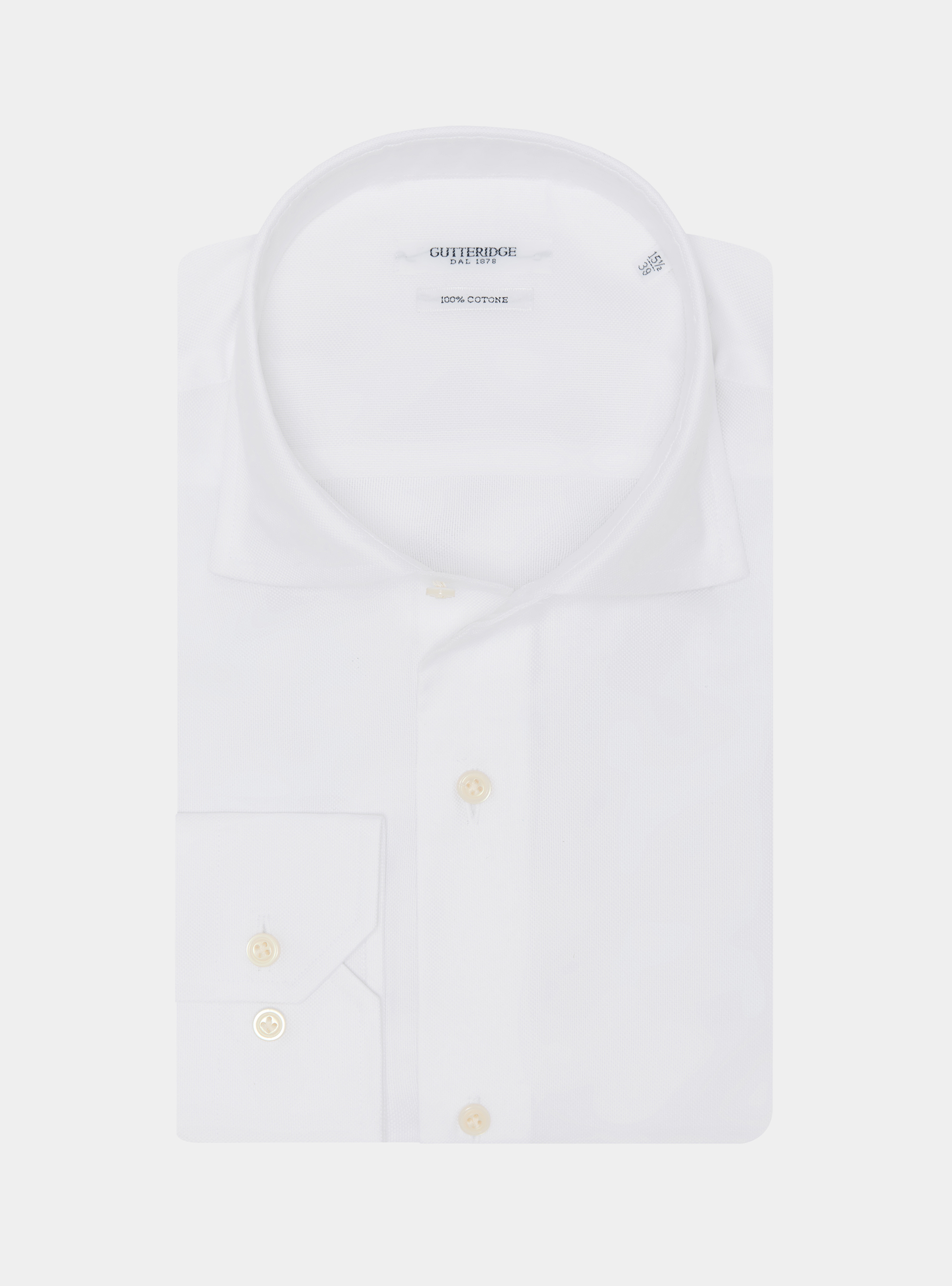 Camicia in cotone oxford, BIANCO