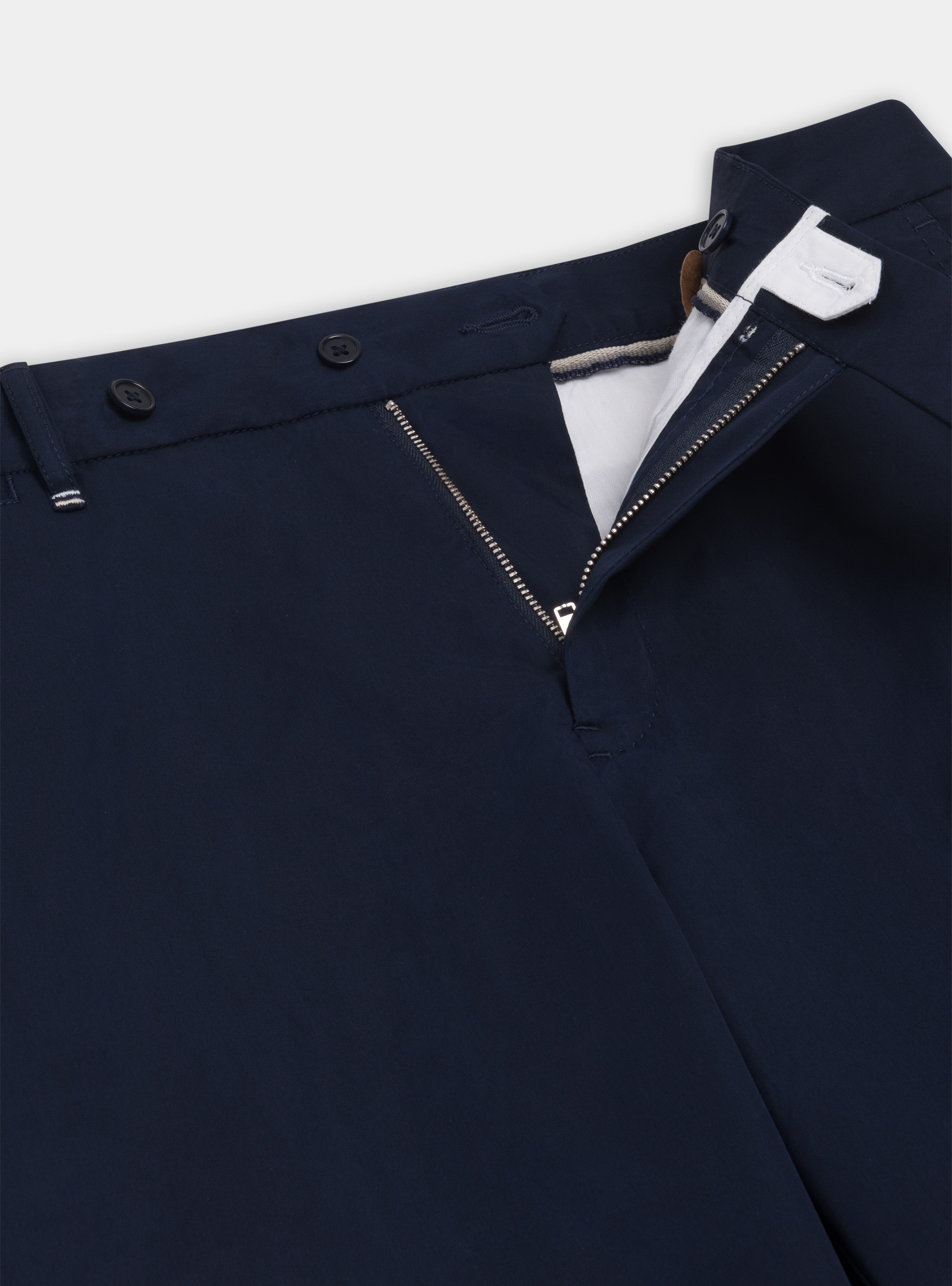 Shorts in light cotton twill, NAVY BLUE