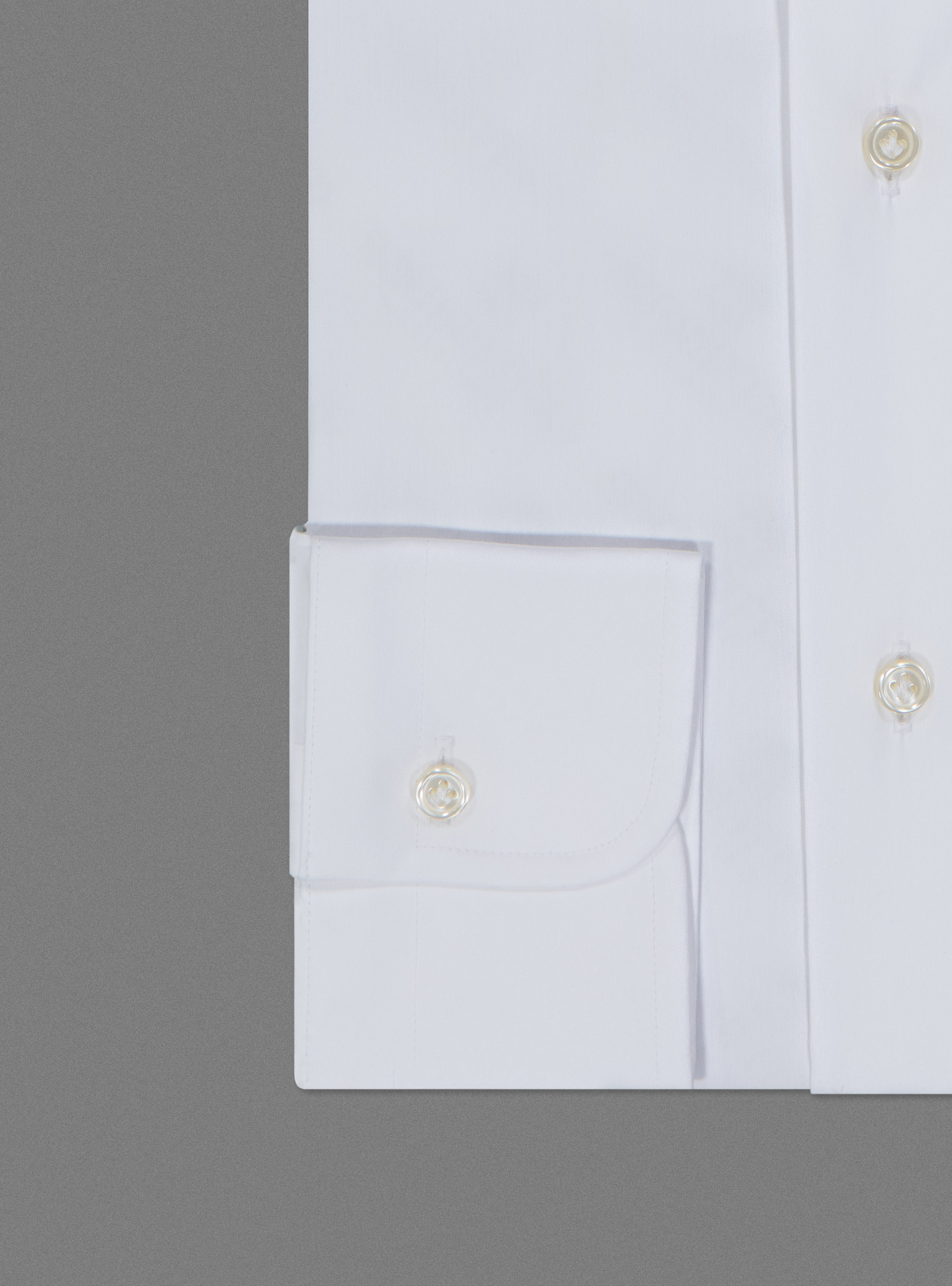 Poplin stretch semi-opened collar shirt, WHITE