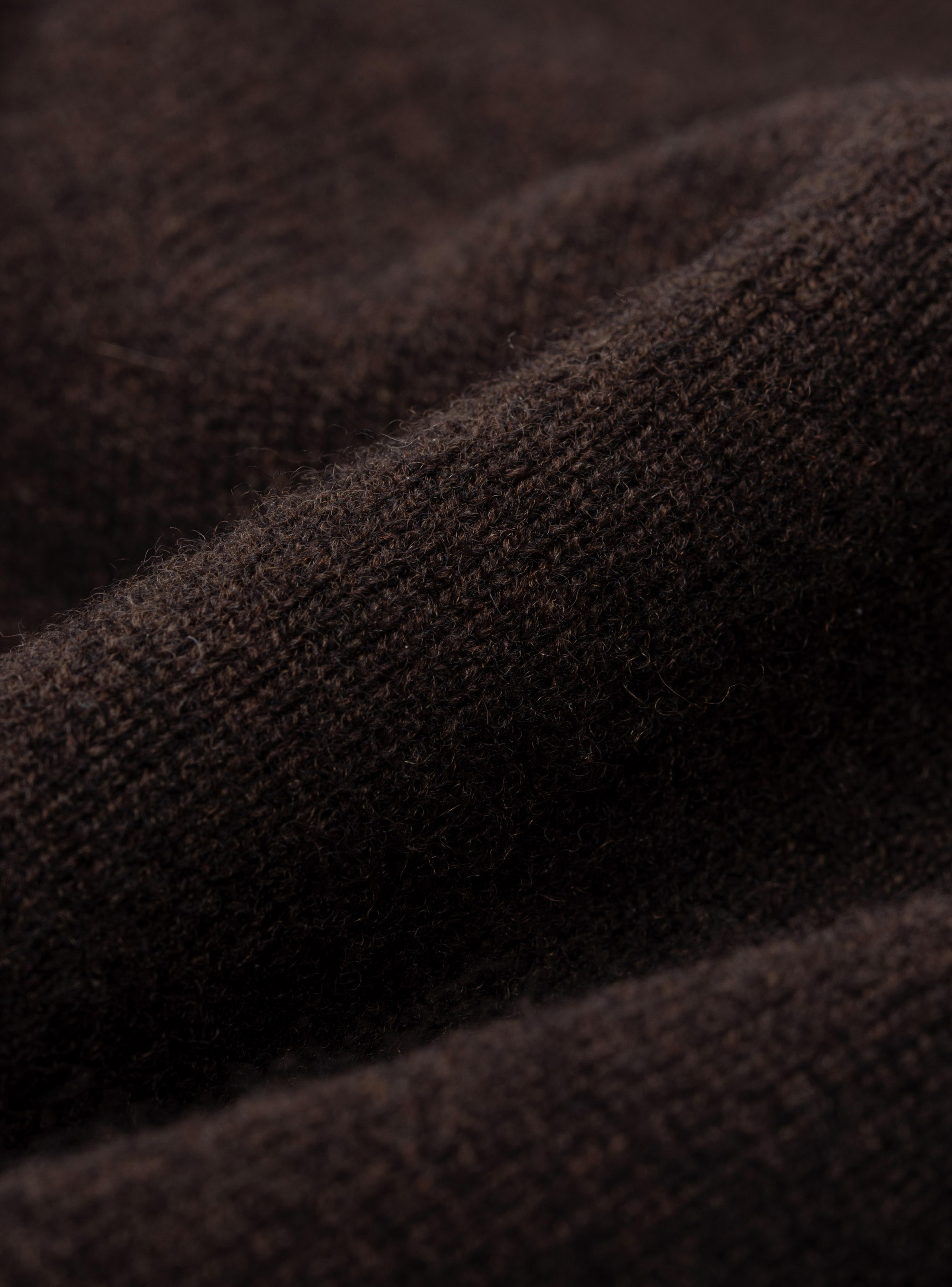 Maglia girocollo in lana lambswool e cashmere, MARRONE