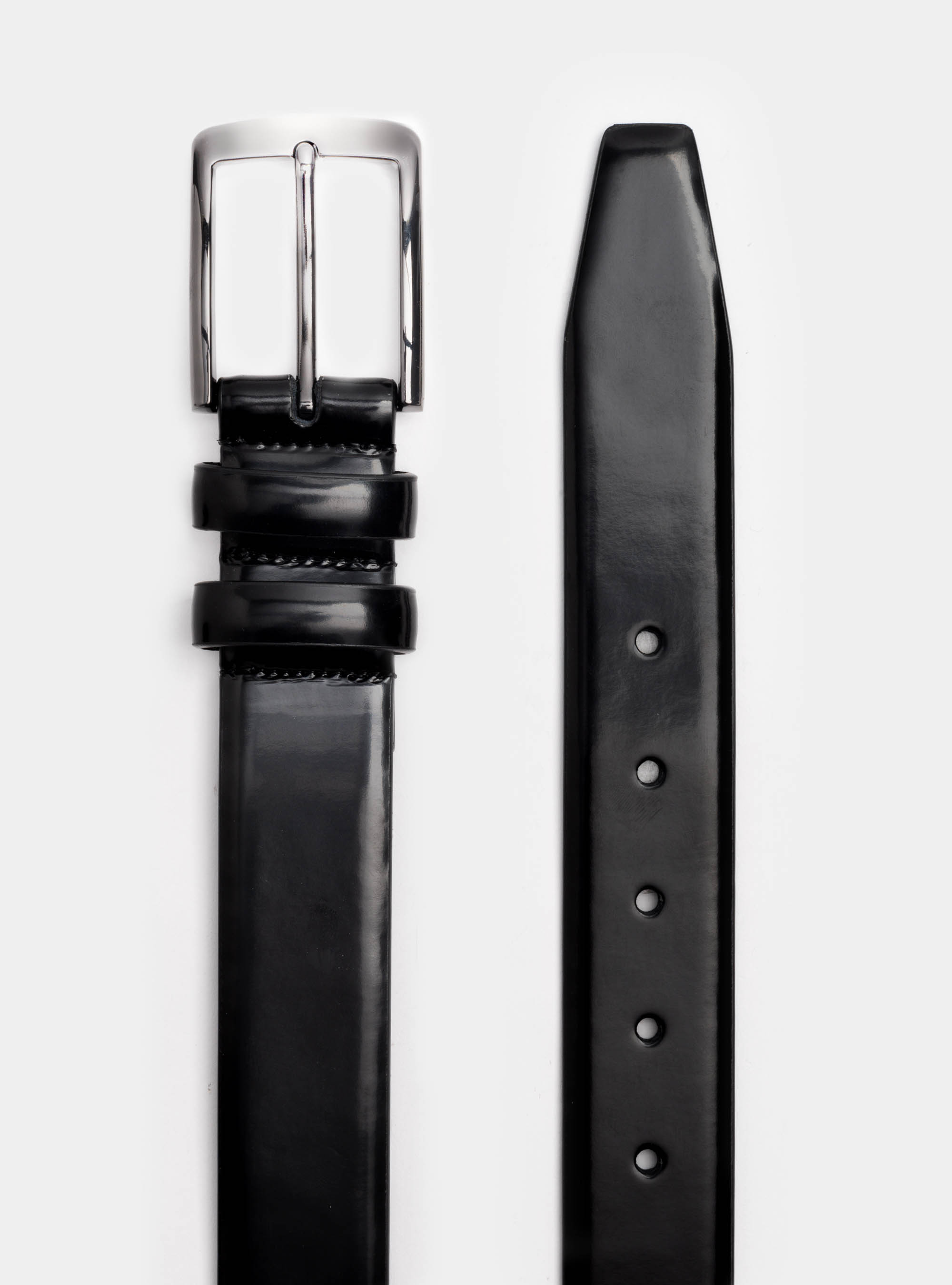 Matt brushed leather belt, BLACK