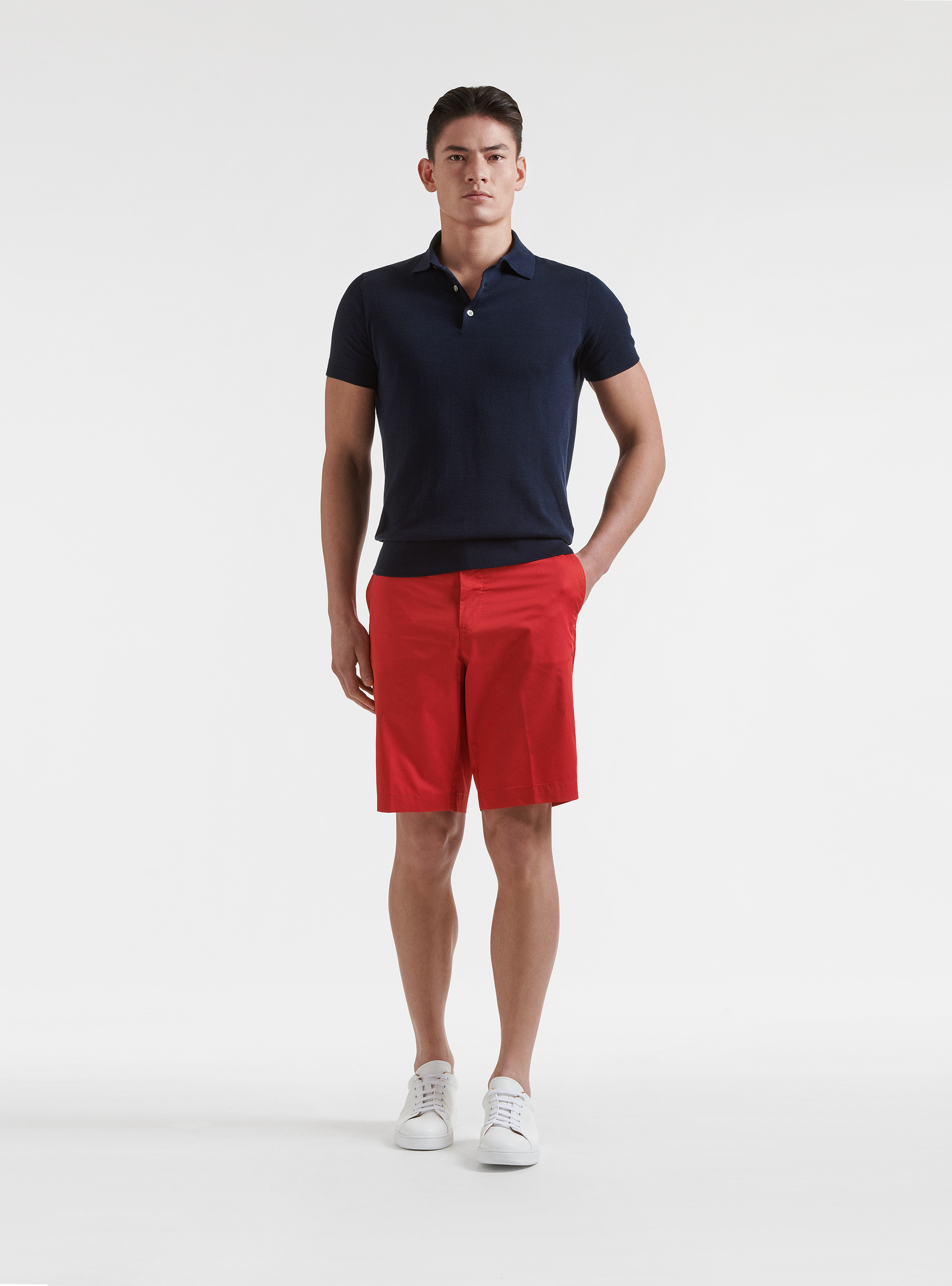 Lightweight twill shorts, RED