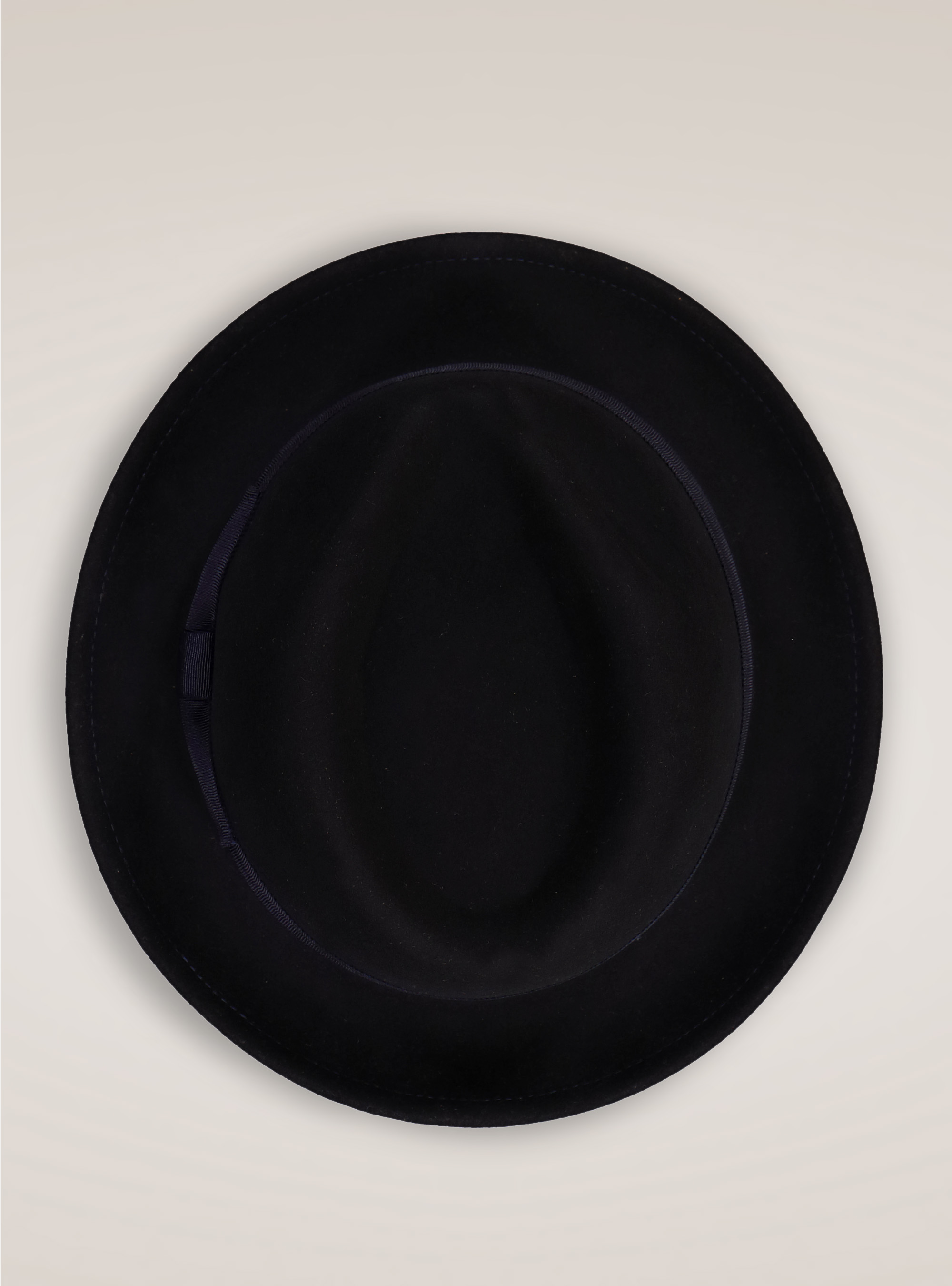 FELT FEDORA HAT, NAVY BLUE