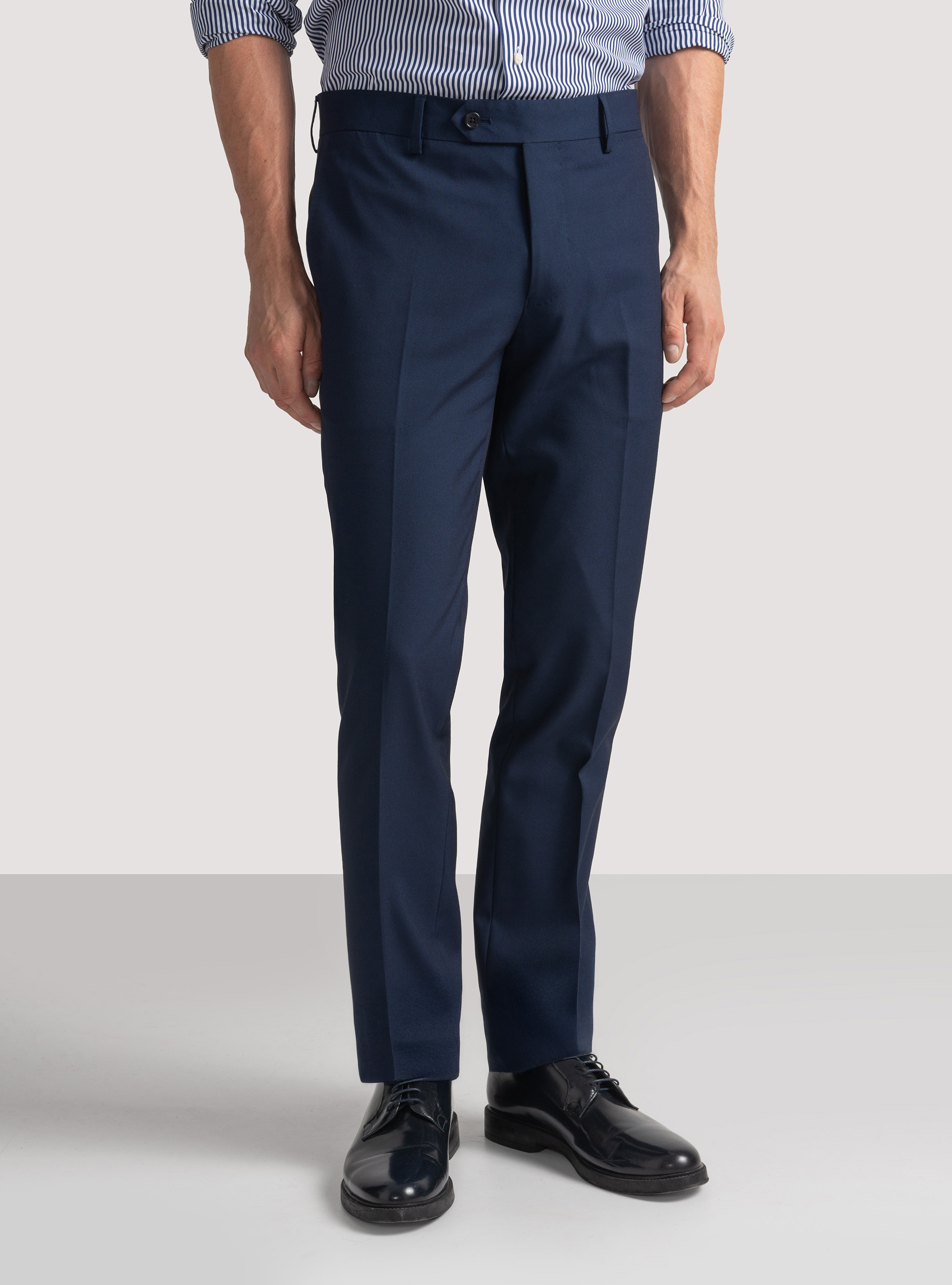 Pantalones de traje ojo de perdiz, AZUL MARINO