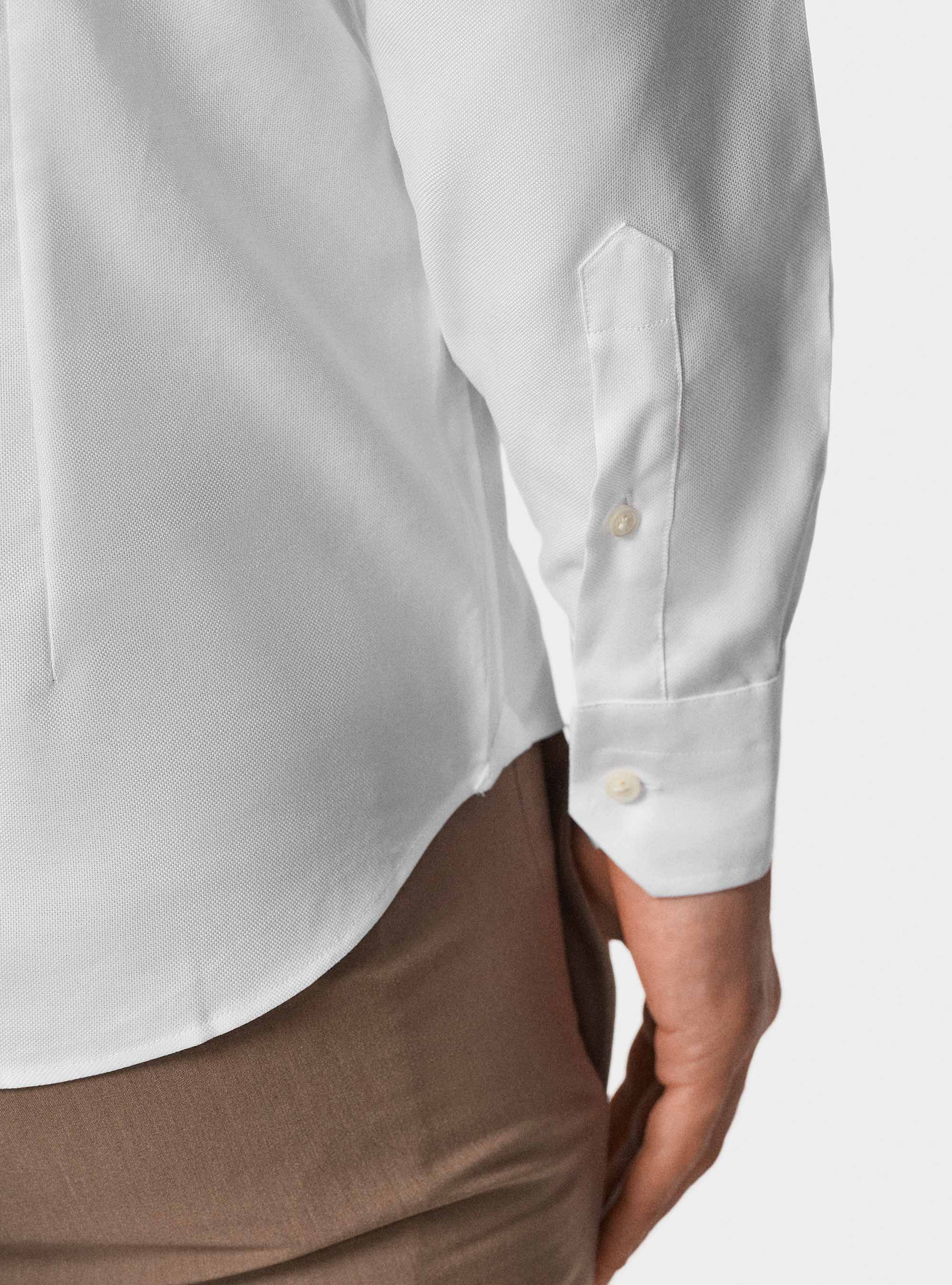 Cotton oxford shirt, WHITE