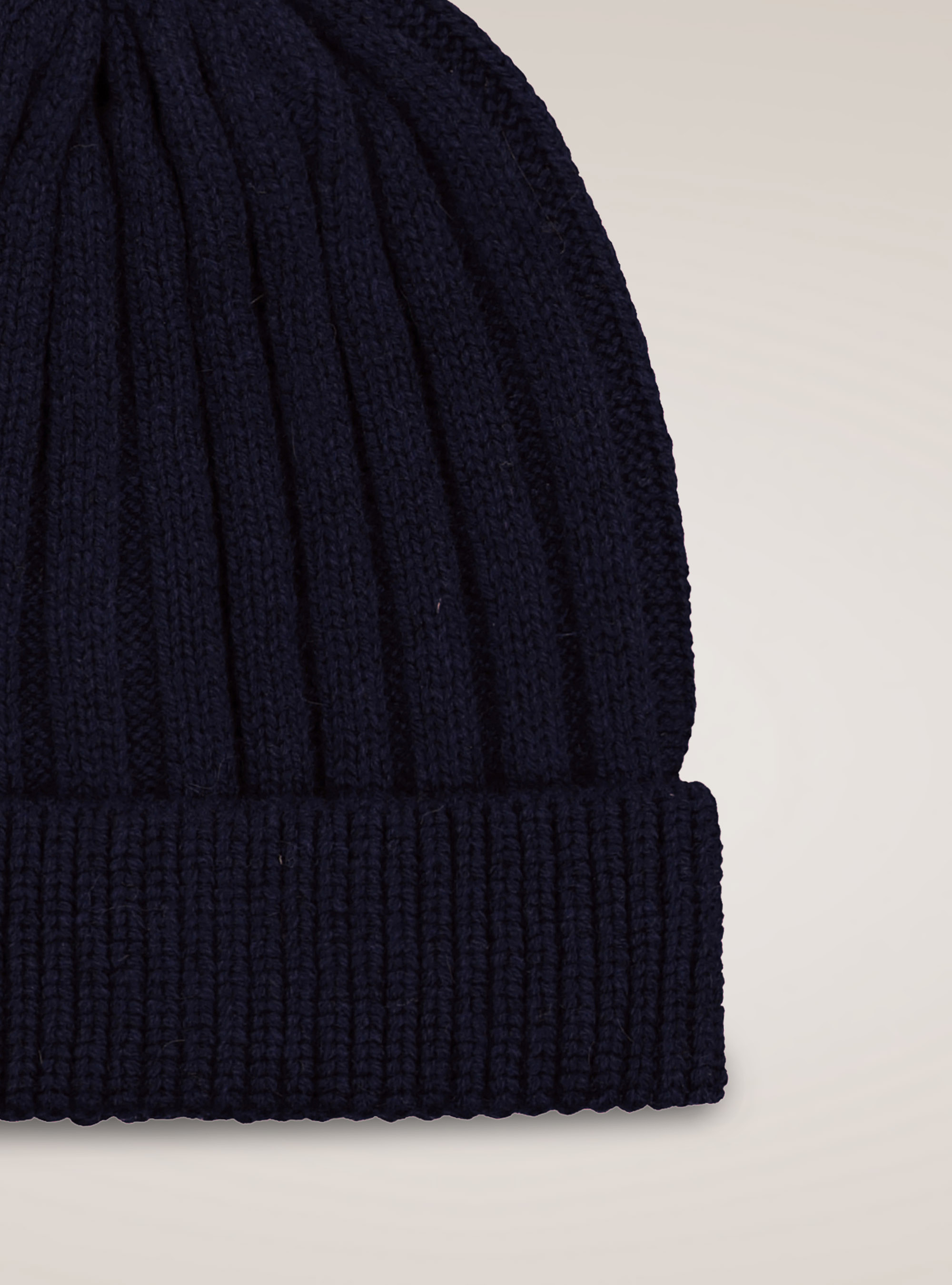 Cappello in lana e cashmere, BLU NAVY