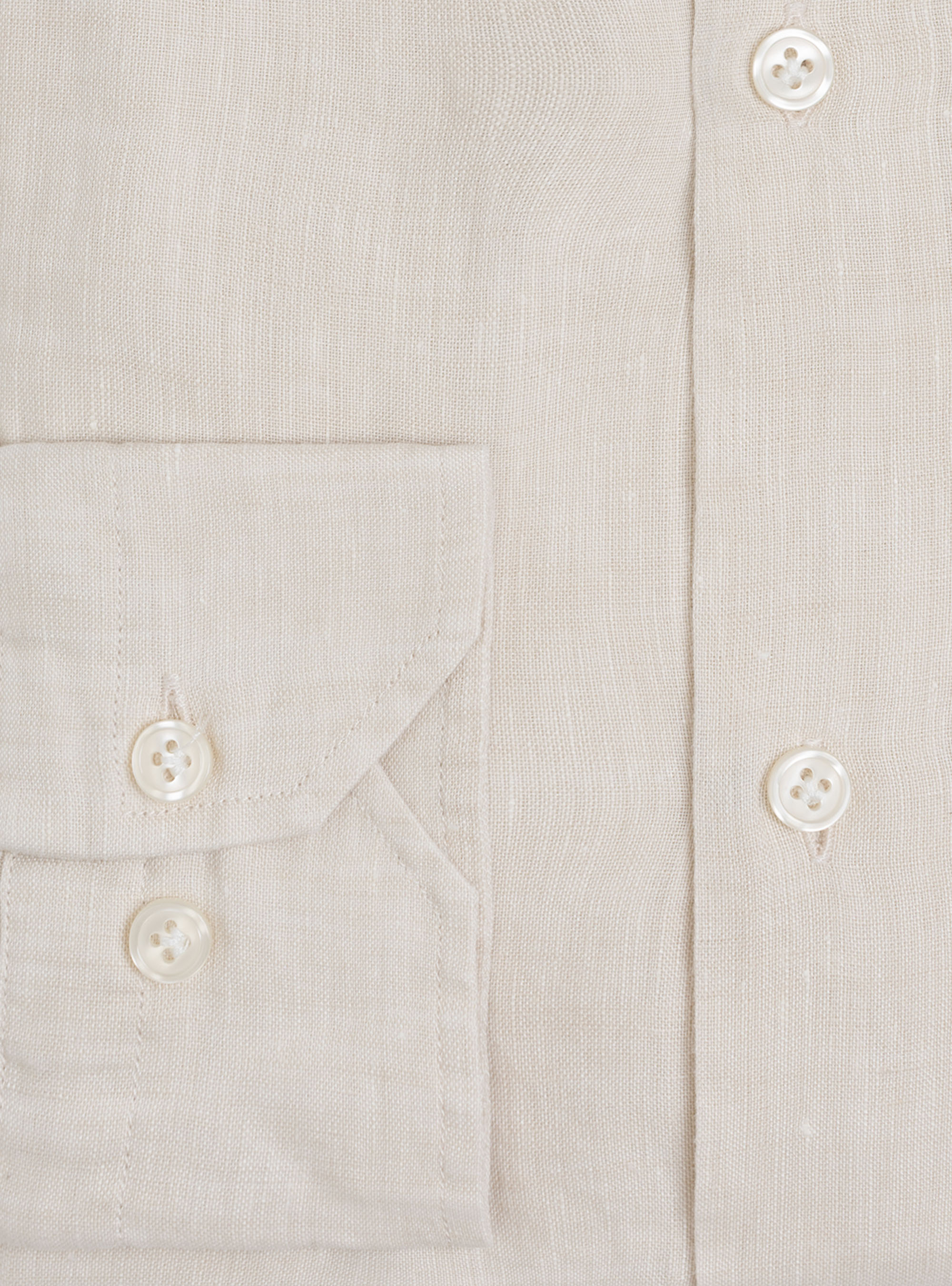 Pure Linen Korean Shirt, ECRU