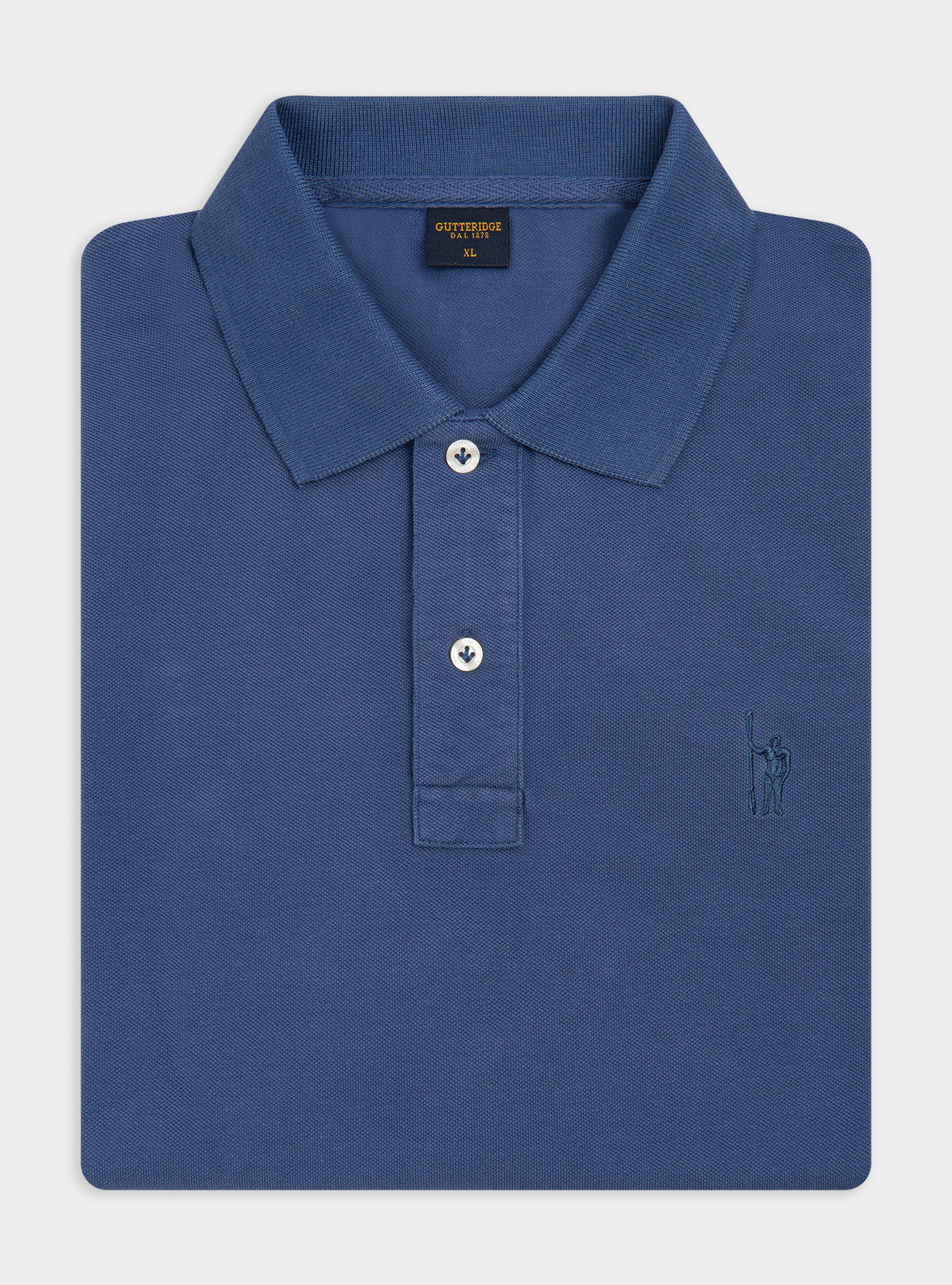Classic piqu&eacute; polo shirt, 0243C DENIM
