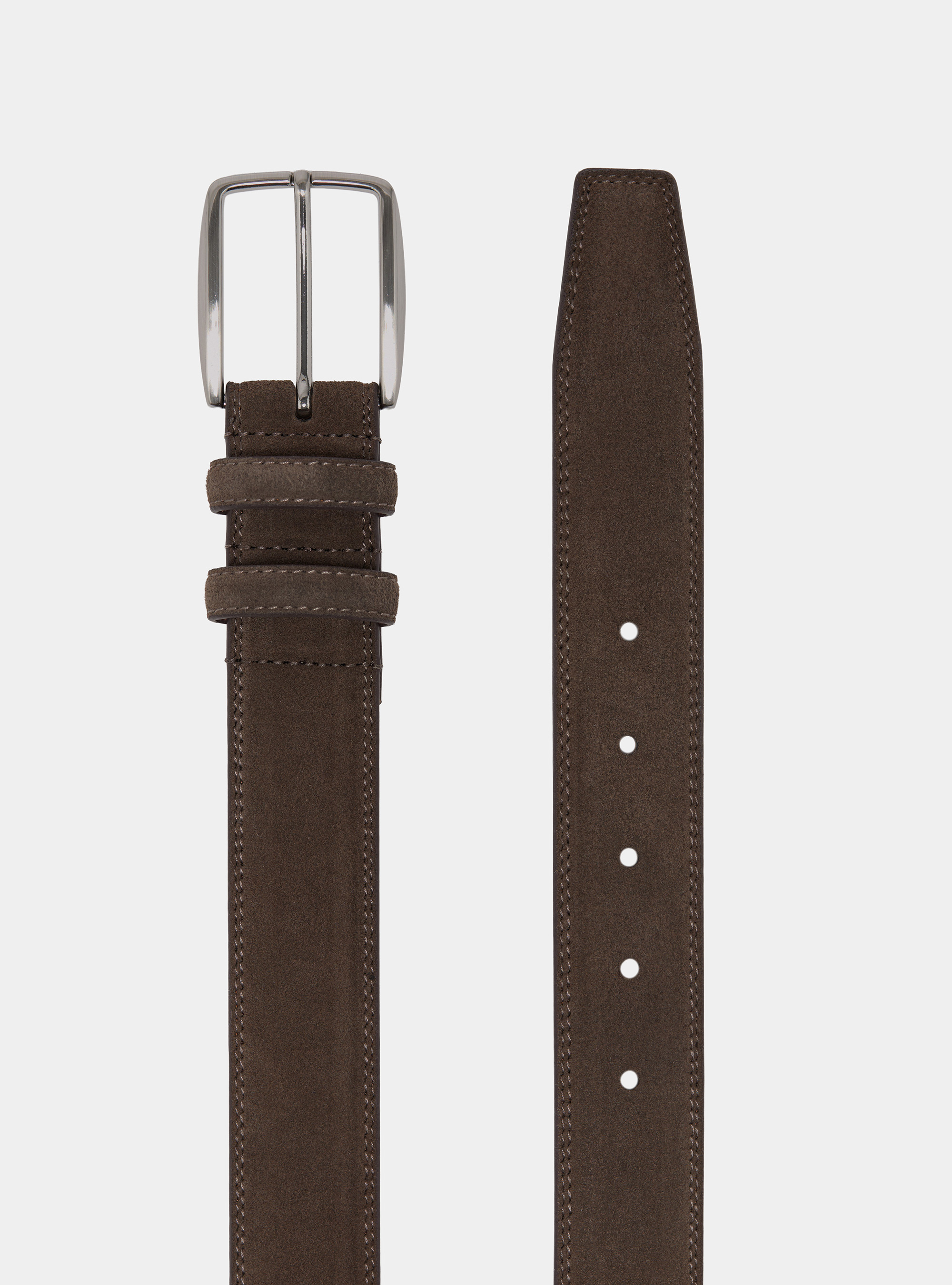 Suede belt, BROWN