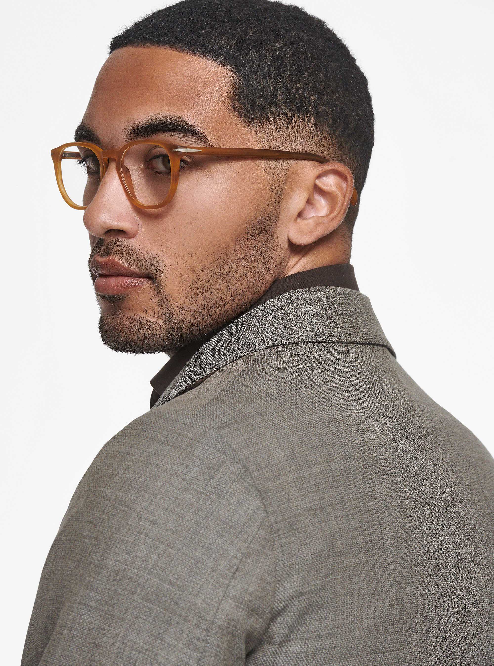 Micro-textured wool blazer, MUD