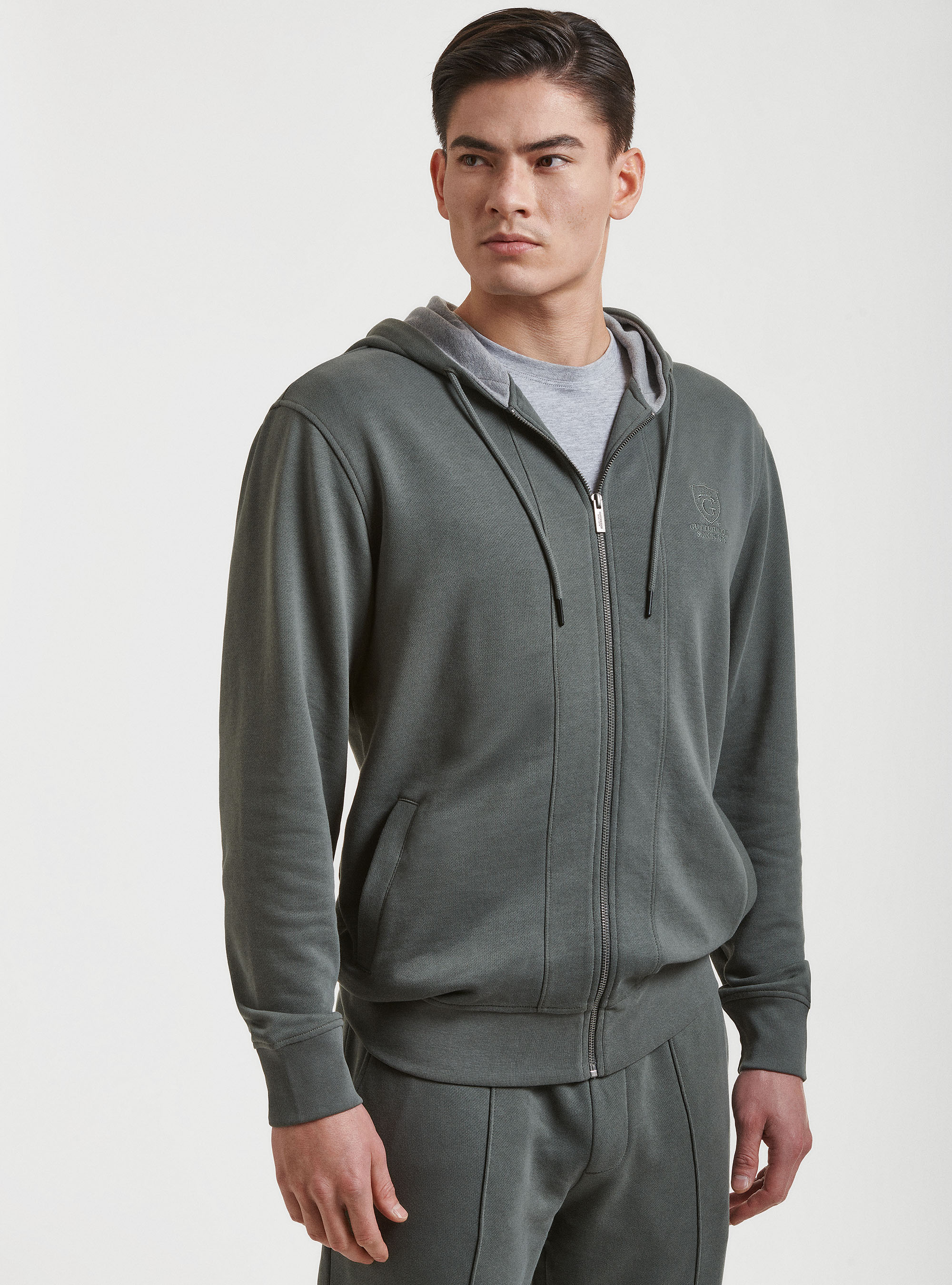 Hooded sweatshirt cardigan deals