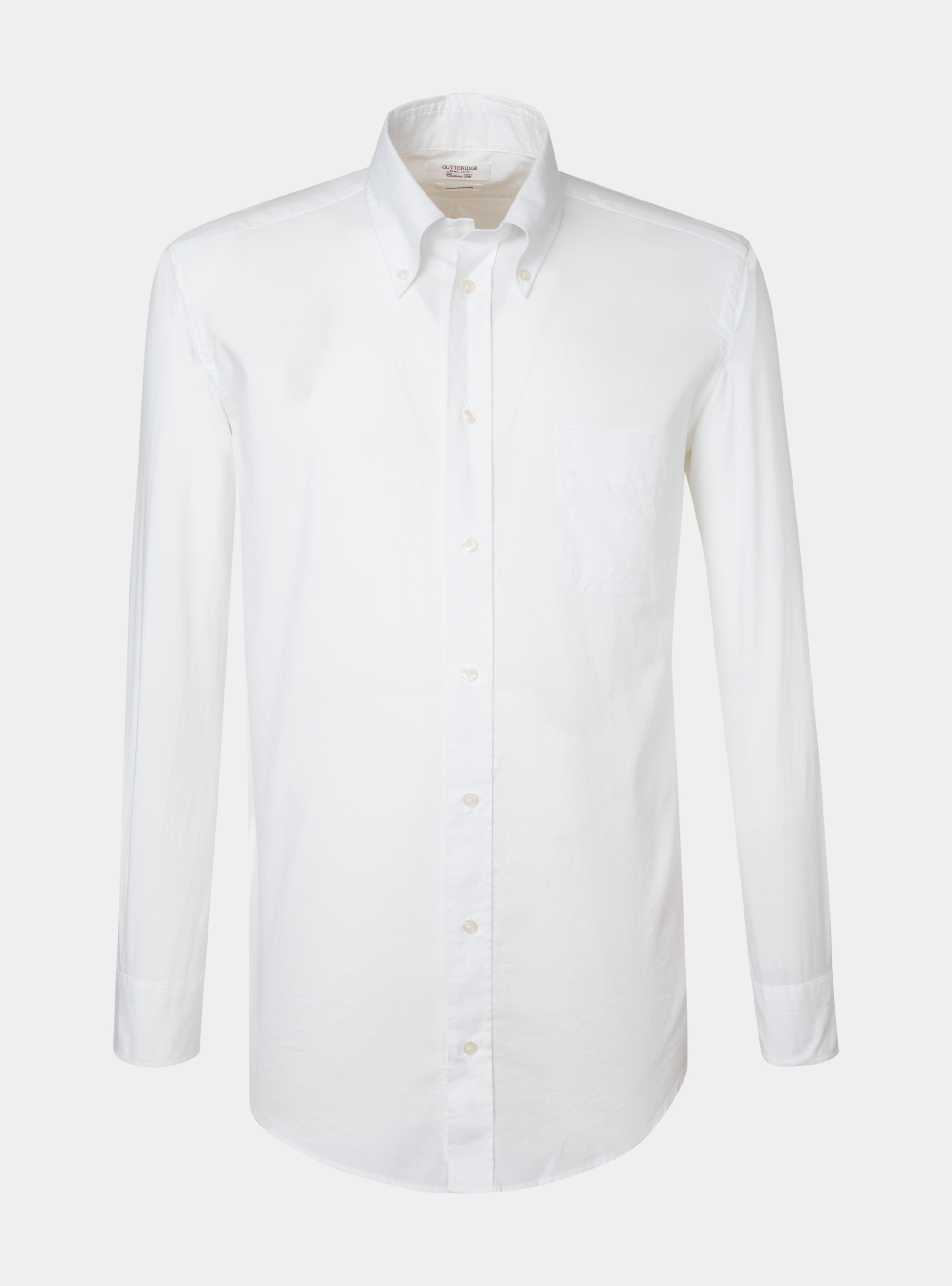 Camicia comfort fit in cotone oxford, BIANCO