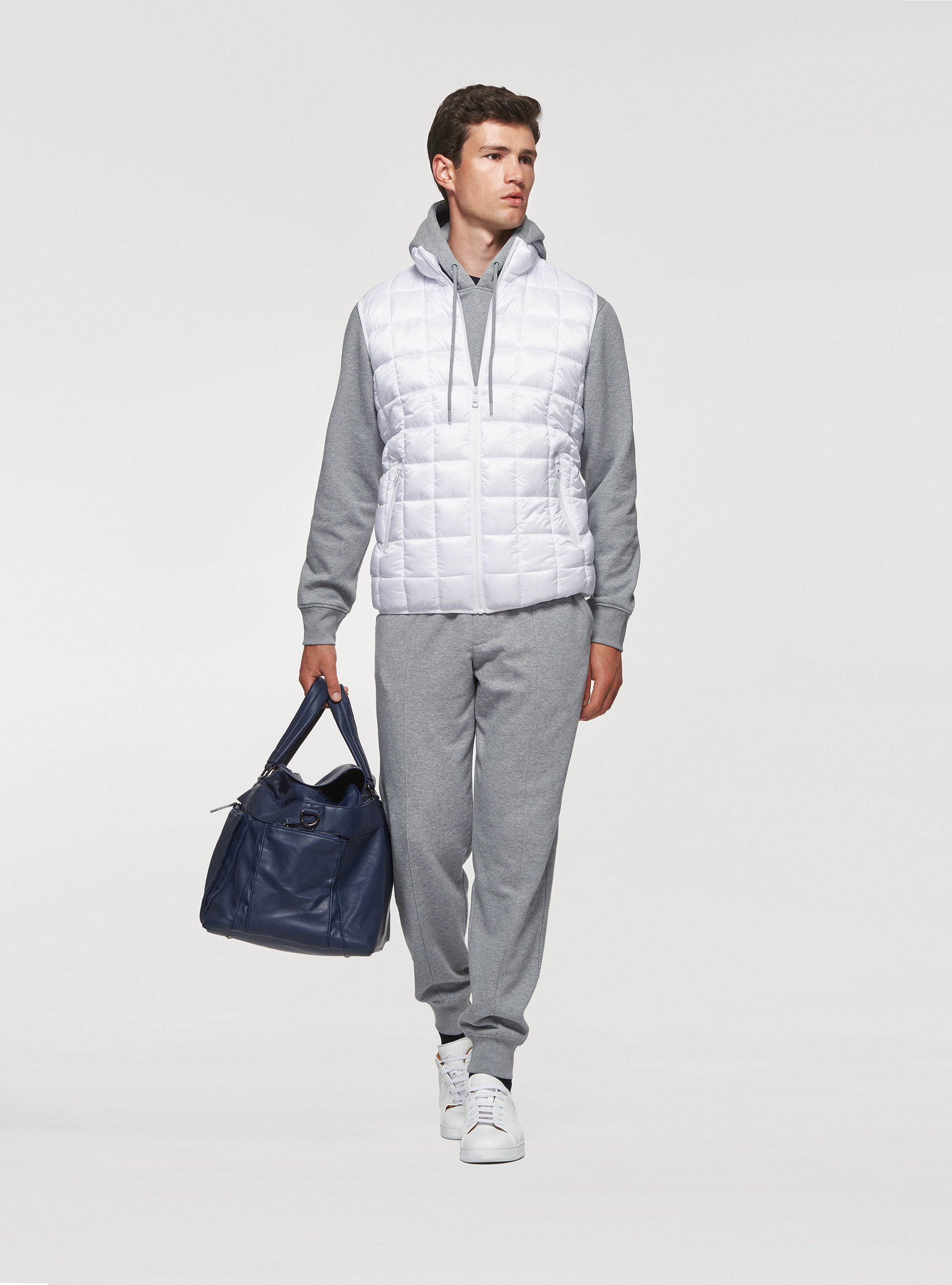 Smanicato trapuntato con imbottitura riciclata, BIANCO