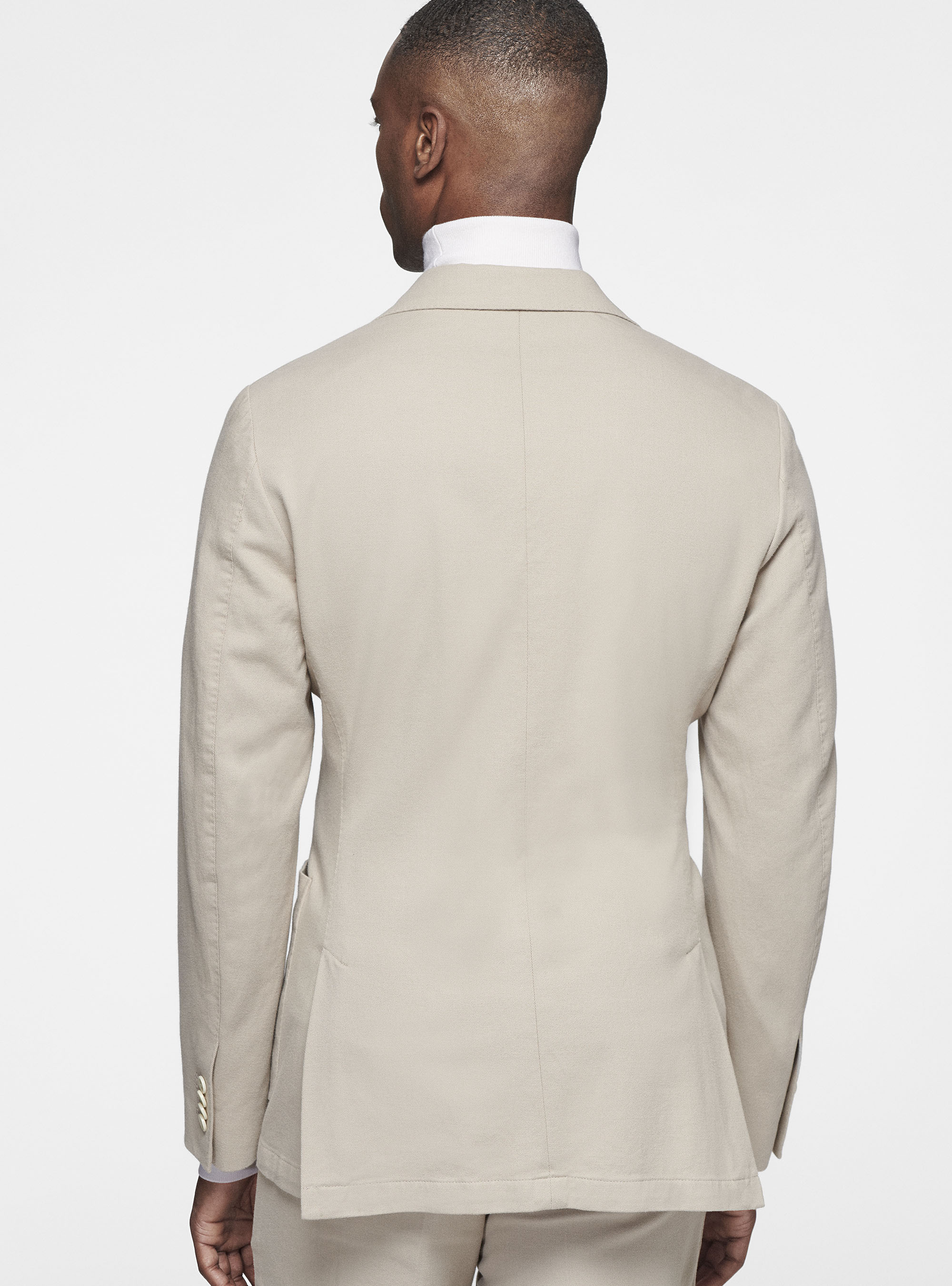 Giacca in cotone cashmere, ECRU