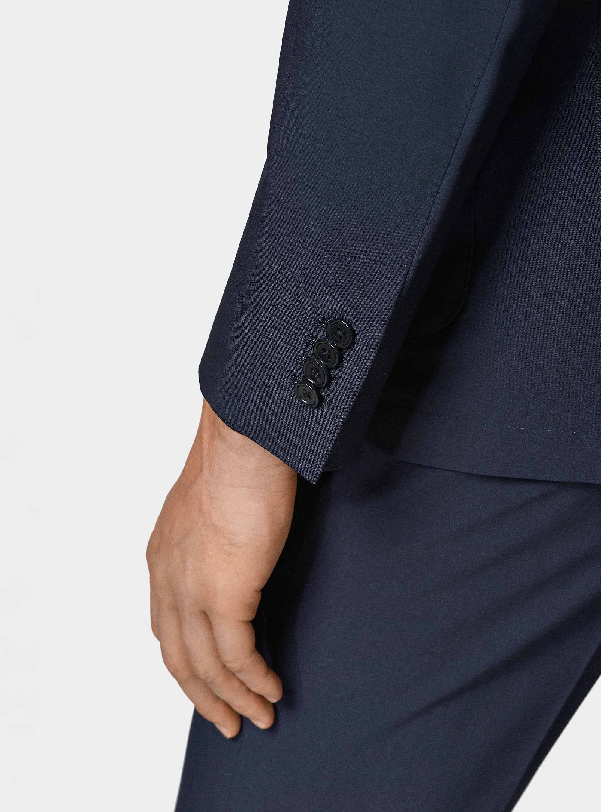 Giacca abito classico slim fit, BLU NAVY