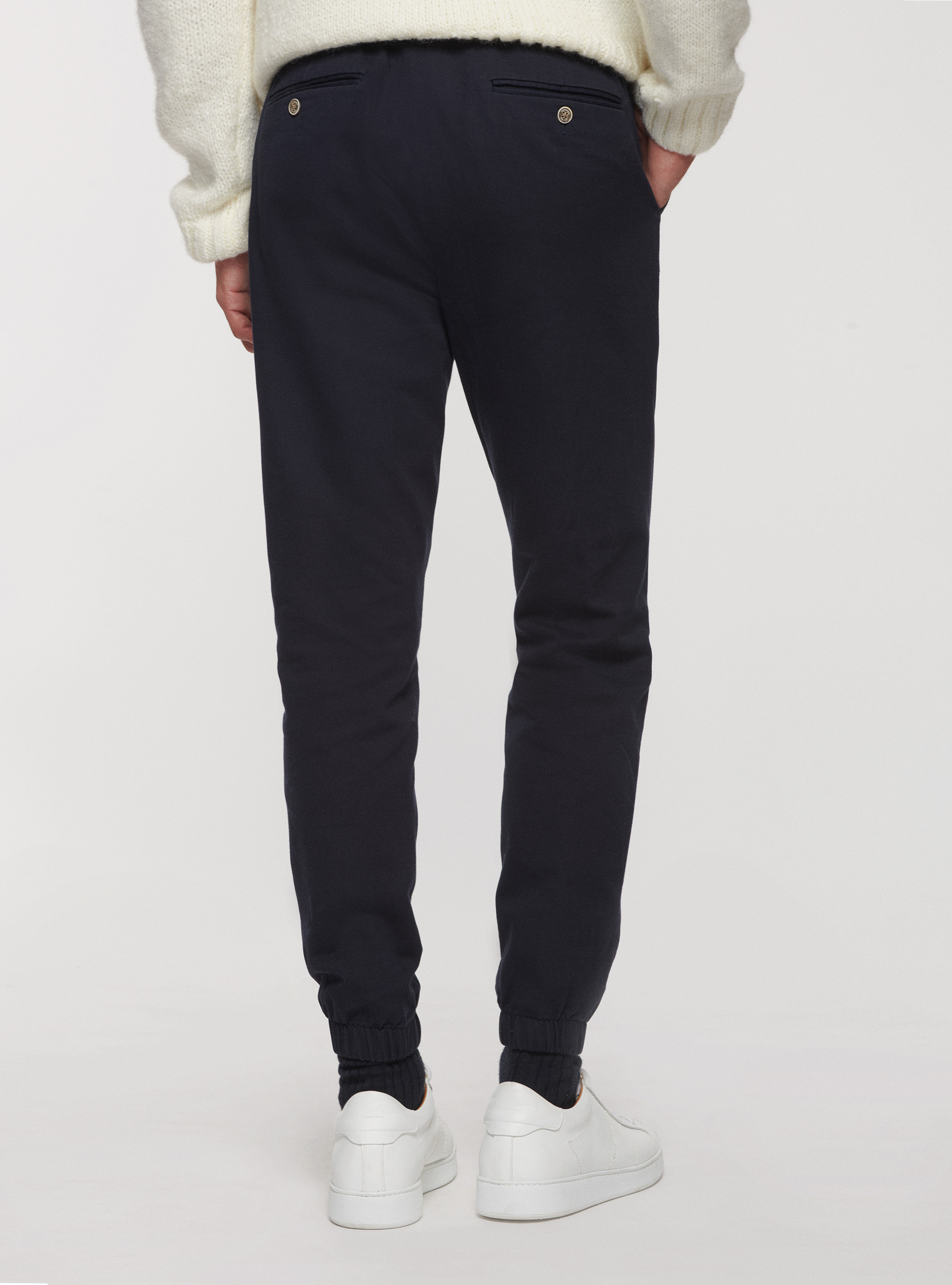 Joggers in misto cotone, BLU NAVY