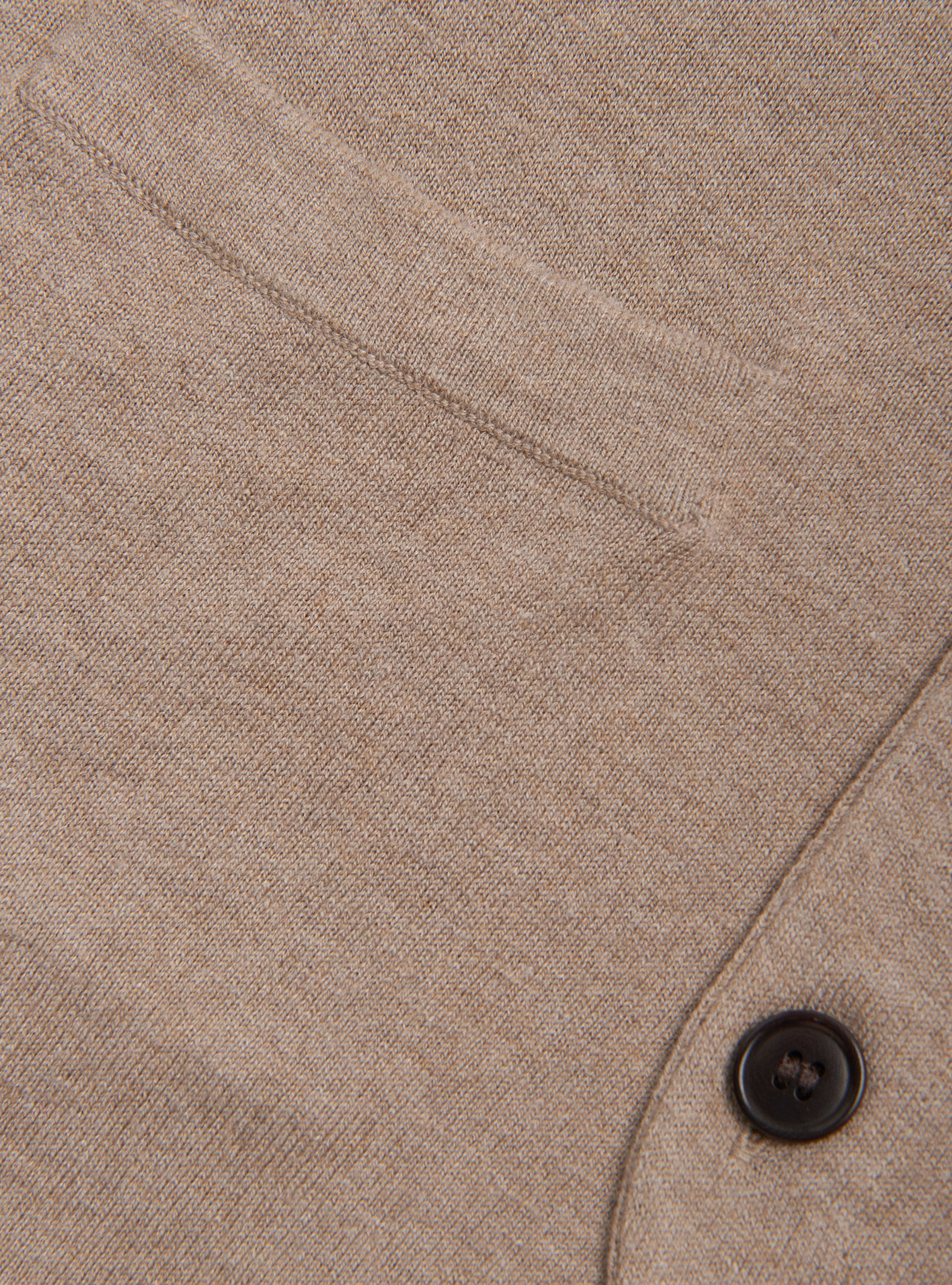 Gilet doppiopetto in cotone seta e cashmere, ECRU