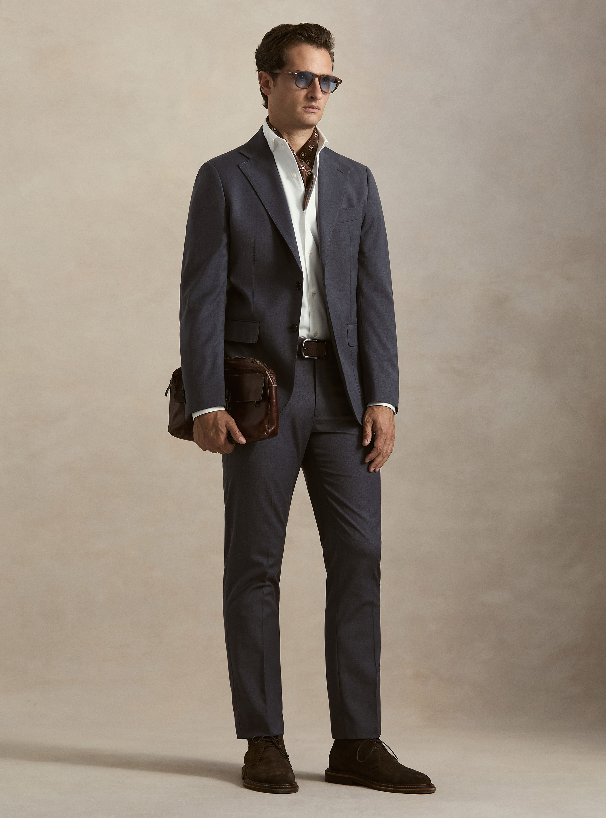 Slim fit classic suit trousers, INK