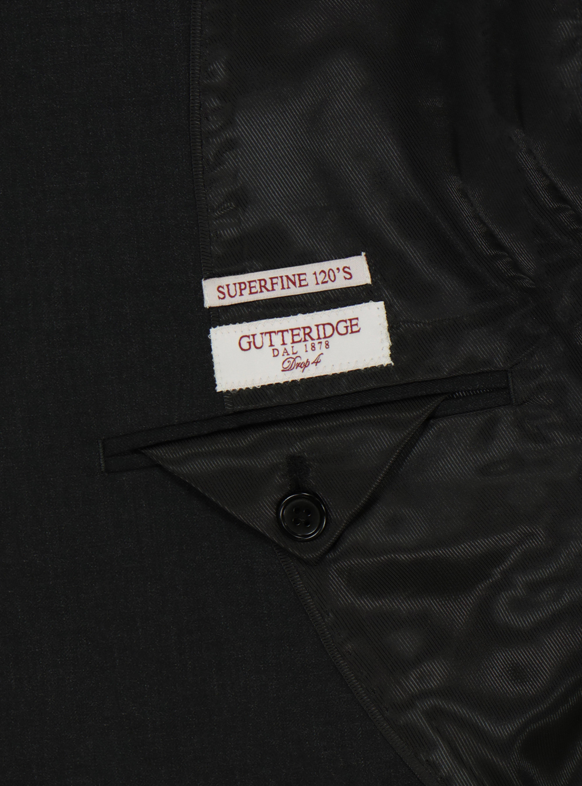 Giacca da abito drop 4 in fresco lana, ASFALTO