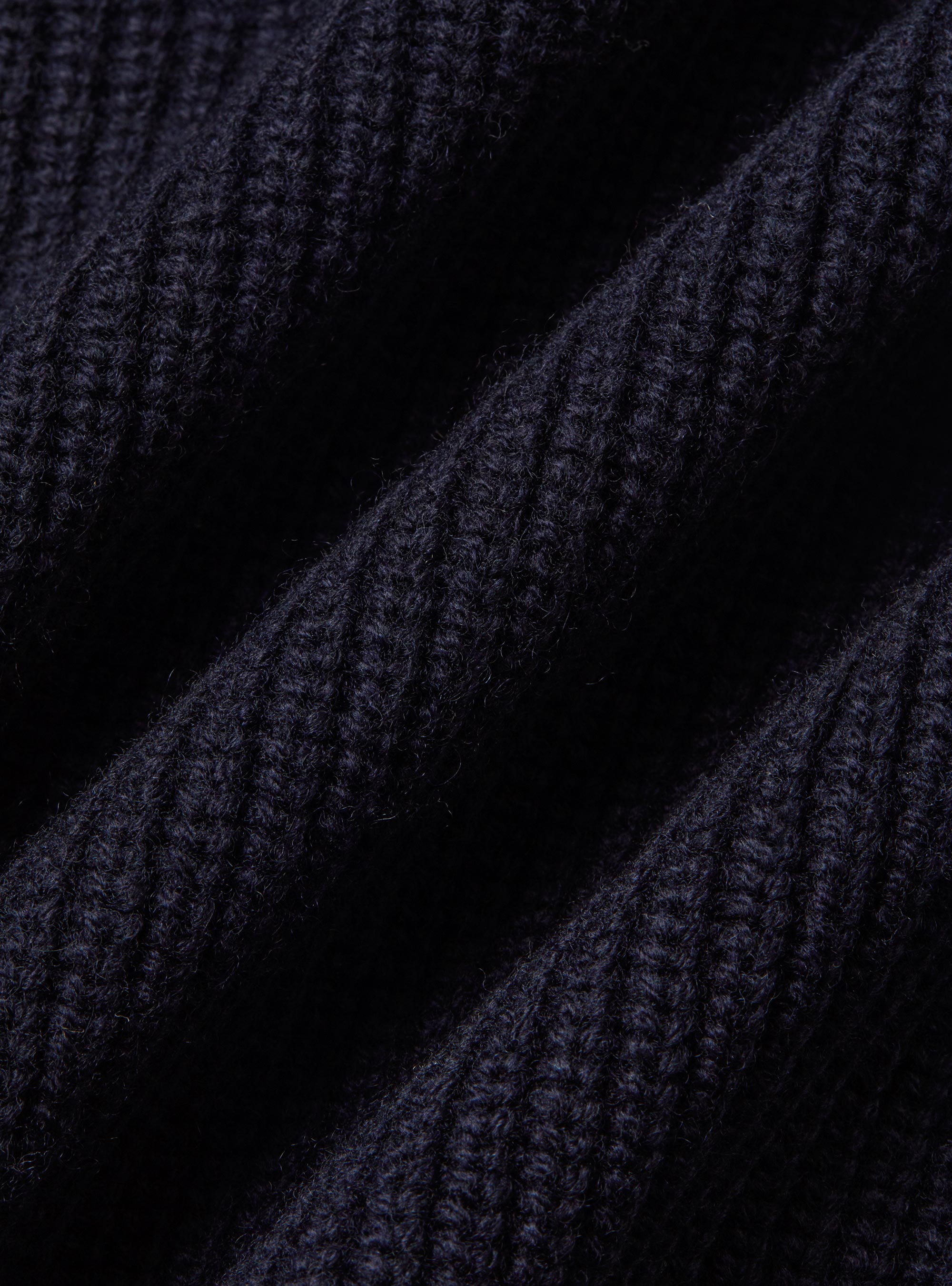 Cardigan con zip in maglia raglan in lana merino, BLU NAVY