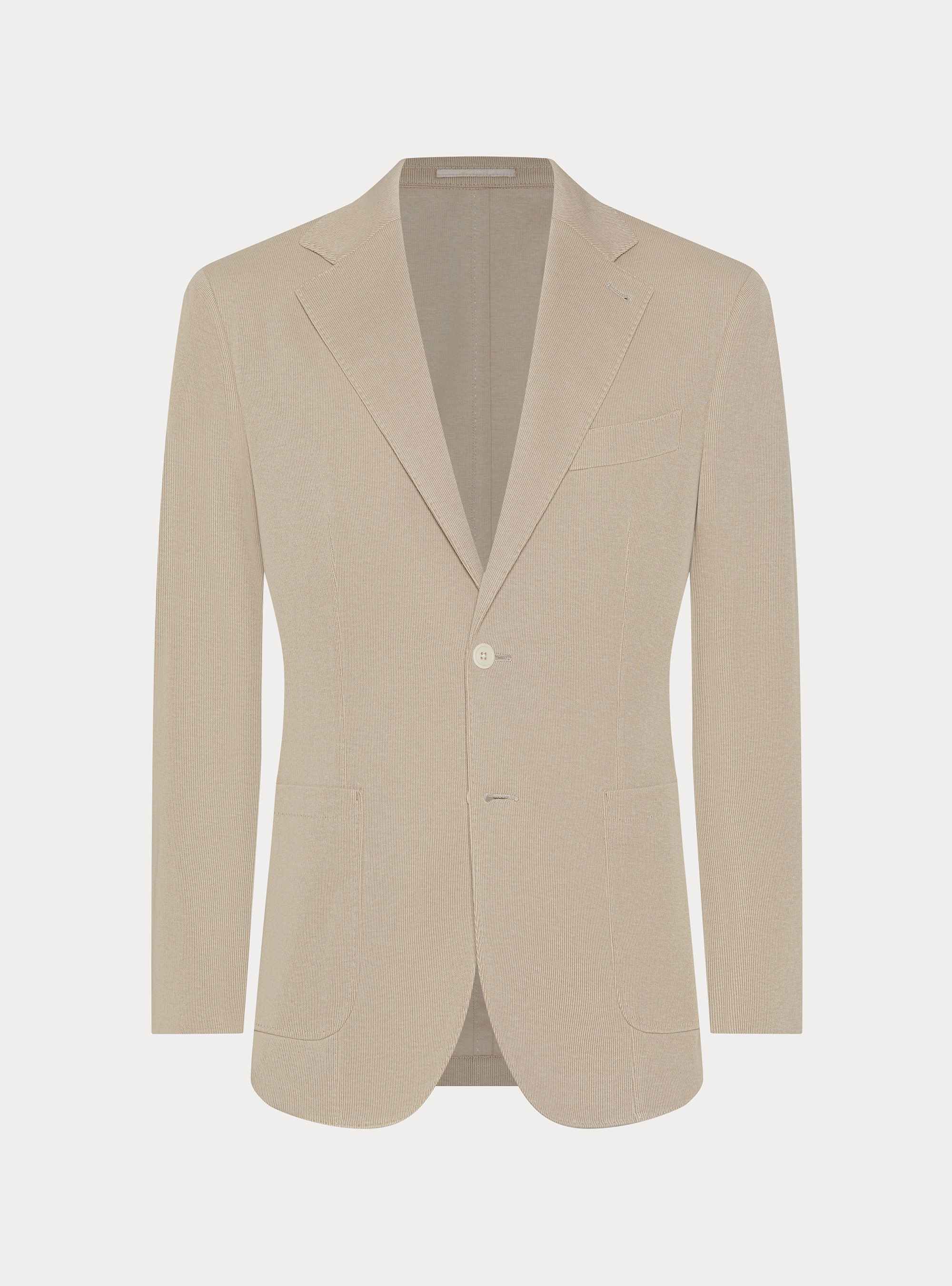 Cotton-Blend Jersey Blazer, ECRU
