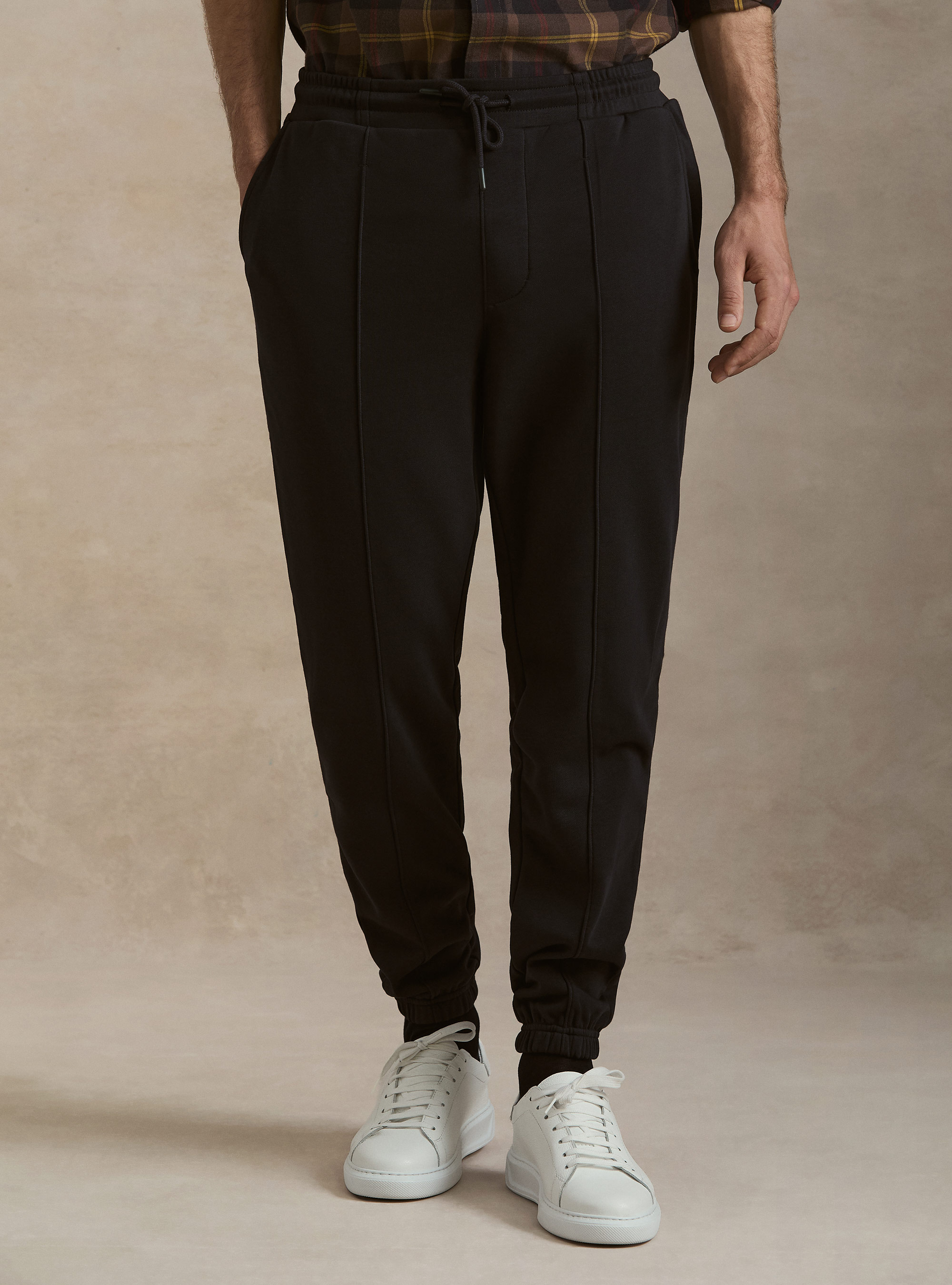 Pantaloni in felpa in misto cotone, BLU NAVY