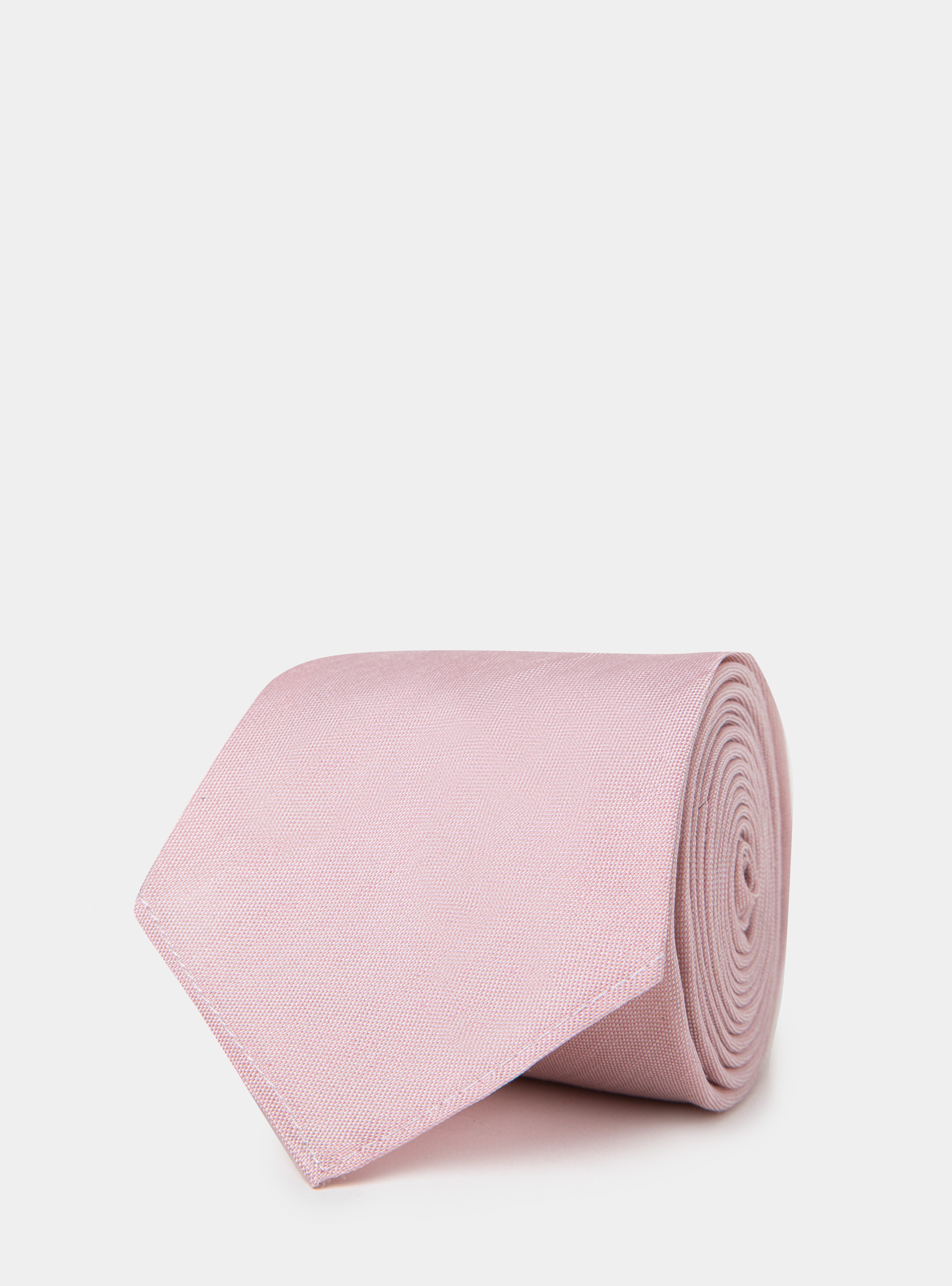 Cravatta in seta e lino, 0441C ROSA SCURO