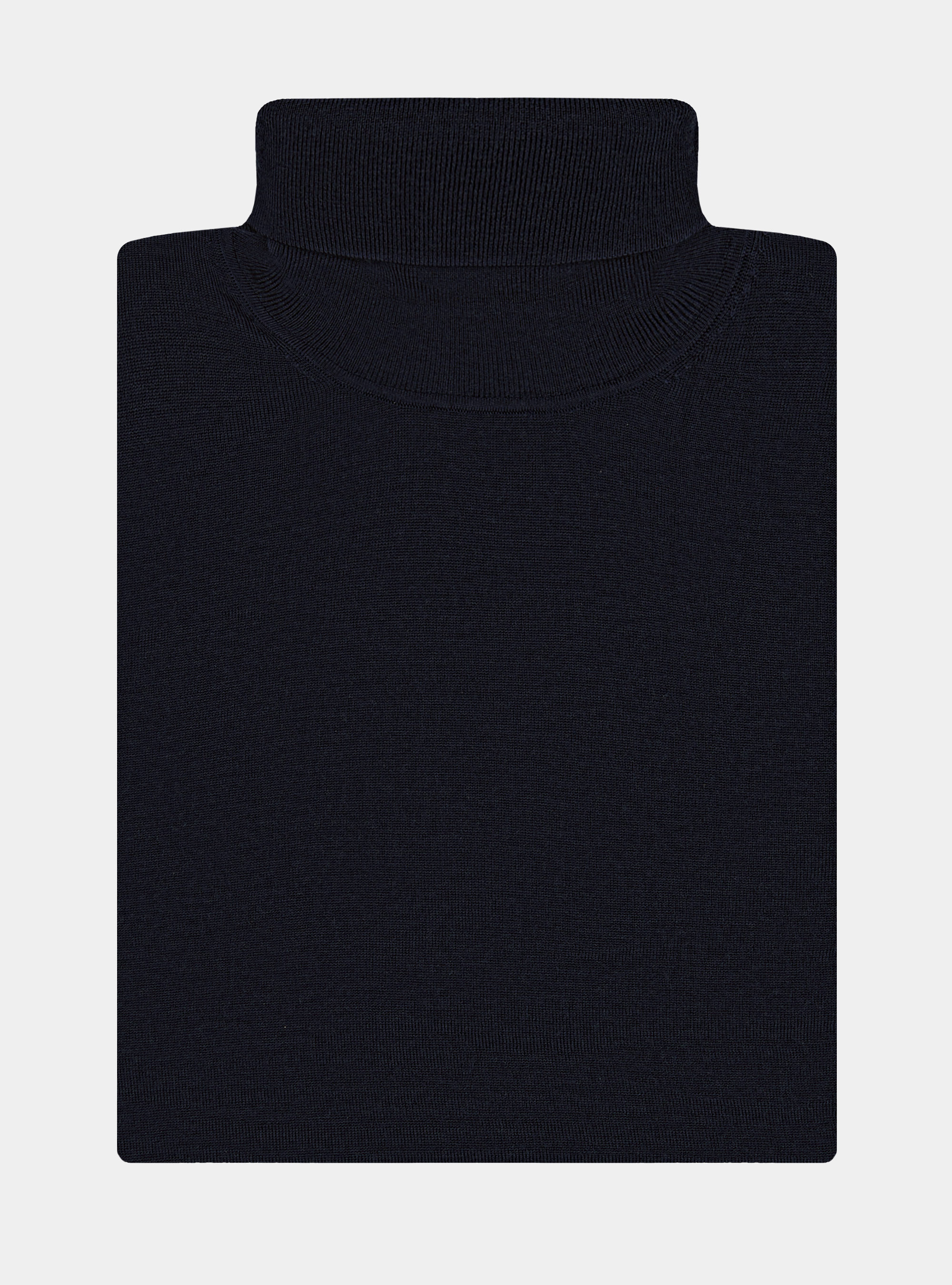 Turtleneck in pure extra-fine merino wool, NAVY BLUE