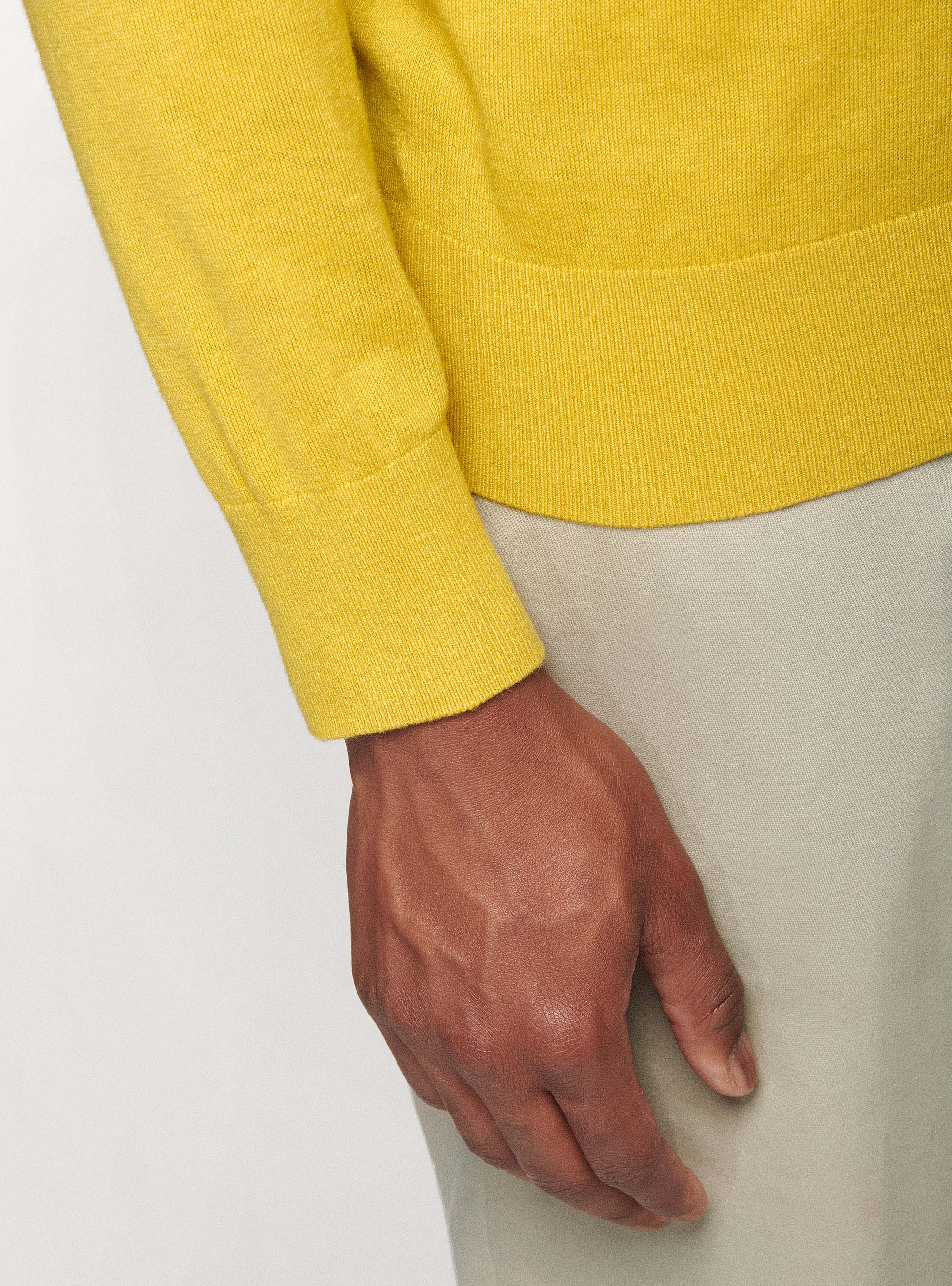 Silk and cashmere cotton turtleneck, 0711C OCRA