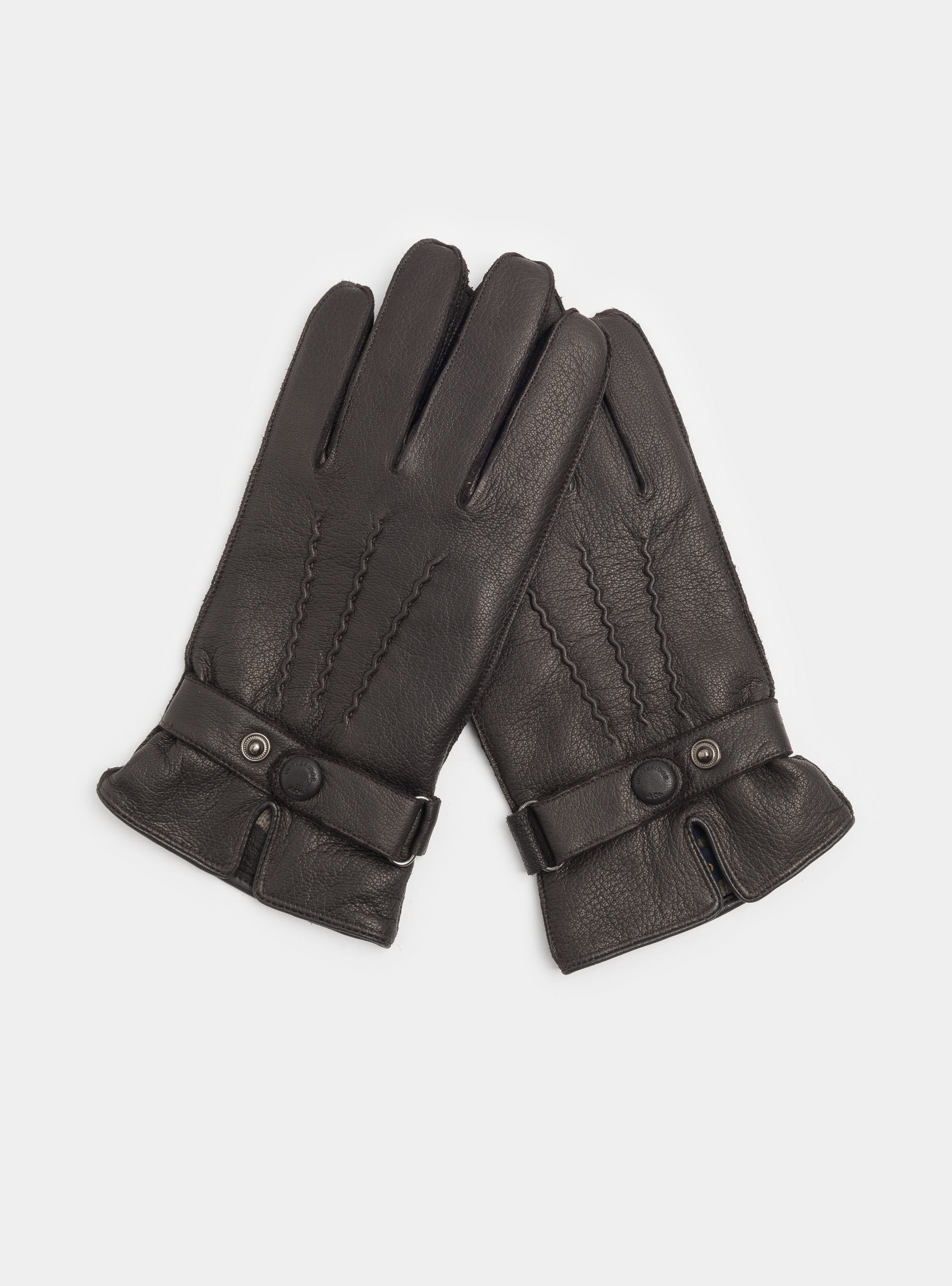 Guanti in pelle, MARRONE